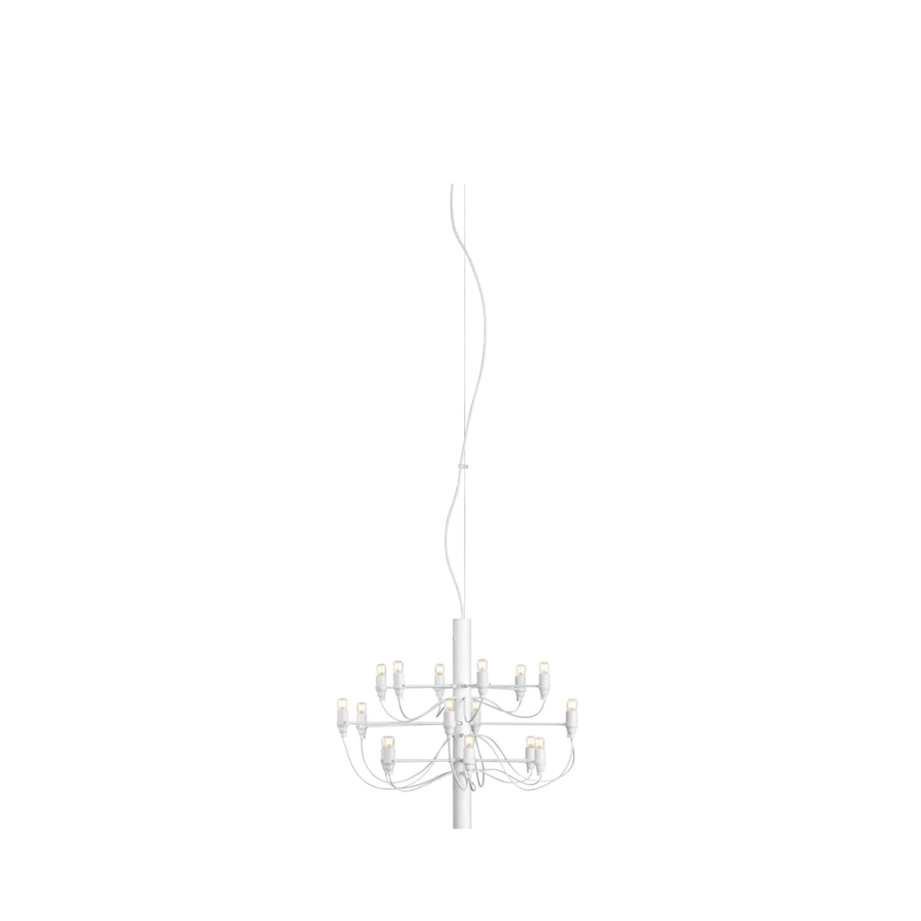 Flos 2097/18 Chandelier Clear Bulbs, Matte White