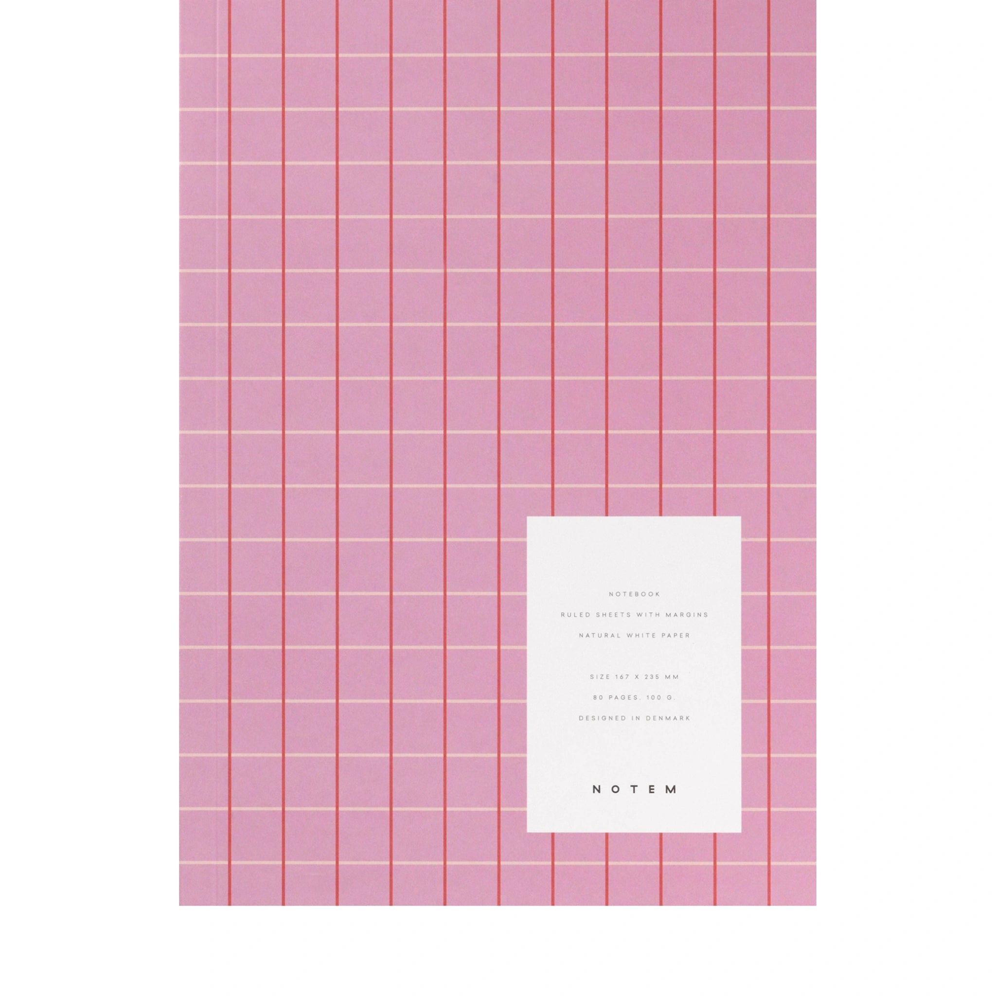 Notem Studio Vita Notebook Medium, Rose Grid