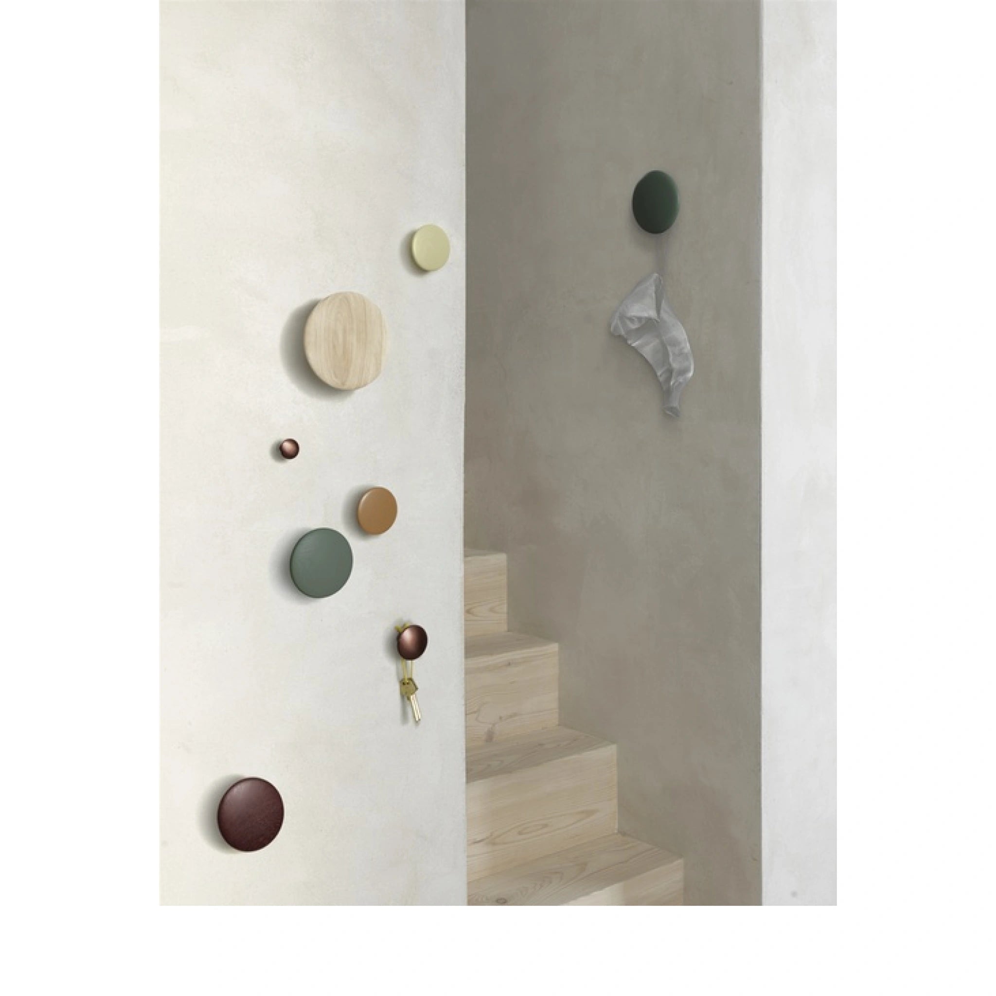 Muuto The Dots Knage, Træ, Beige-Grøn Ø 17