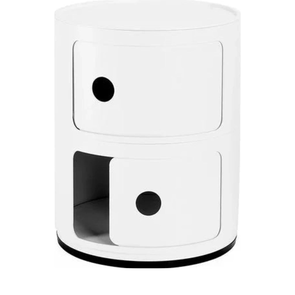 Kartell Componibili Recycled Container 2 Elements, White