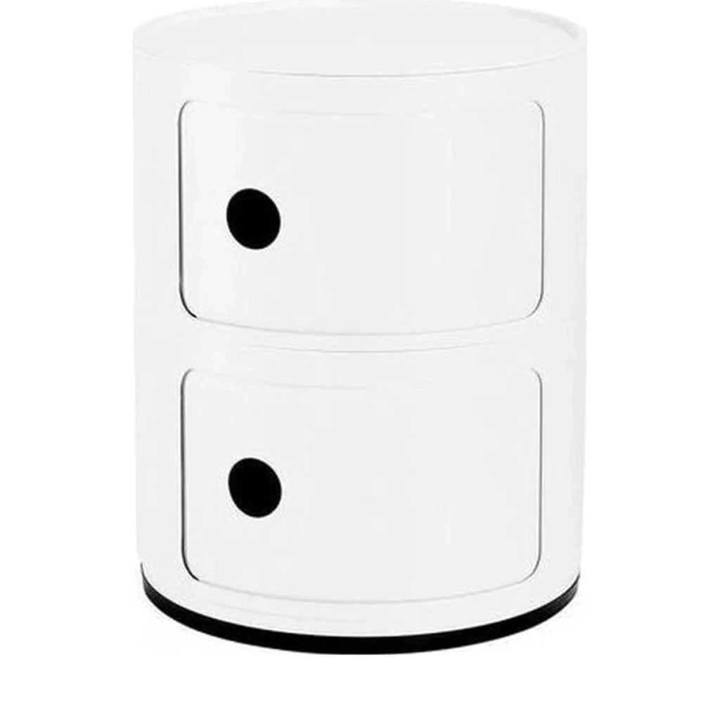 Kartell Componibili Recycled Container 2 Elements, White