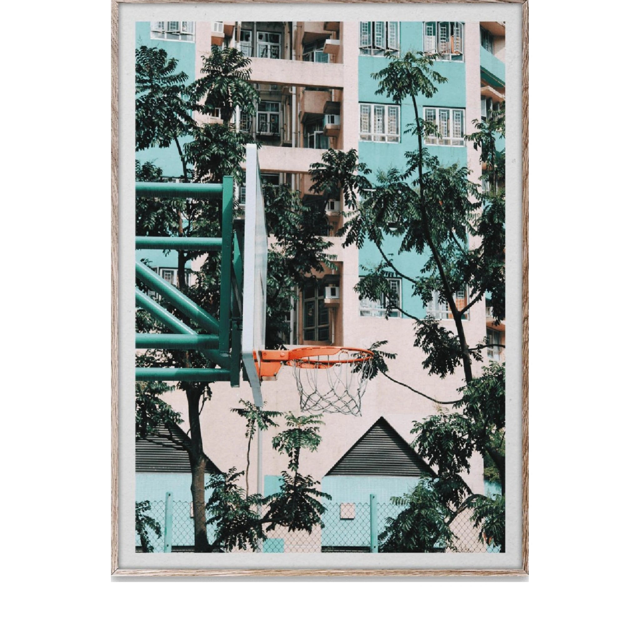 Paper Collective Cities Of Basketball 01, Hong Kong Poster, 30x40 Cm