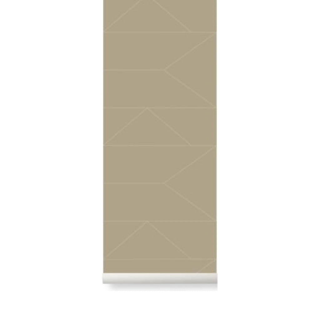 Ferm Living Lines Wallpaper, Cashmere