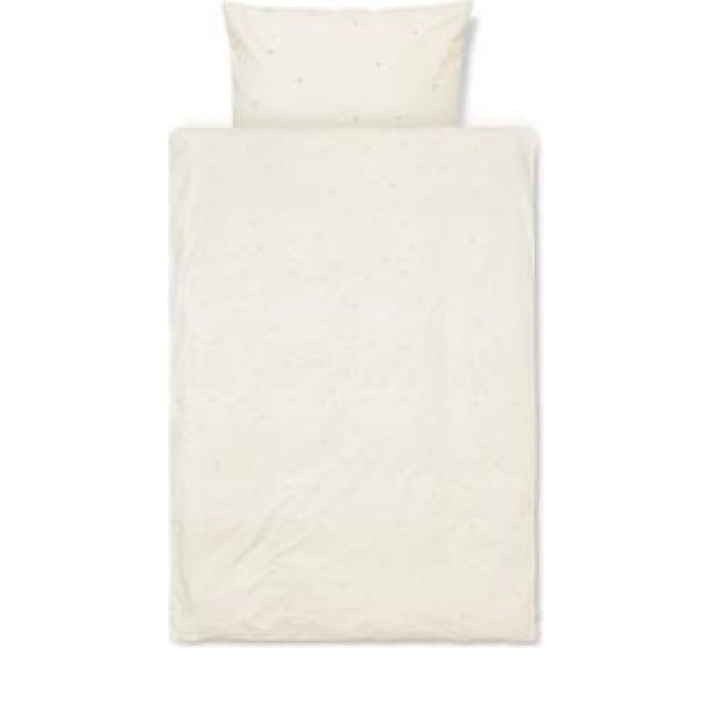Ferm Living Dot Embroidery Bed Linen Off White, Baby