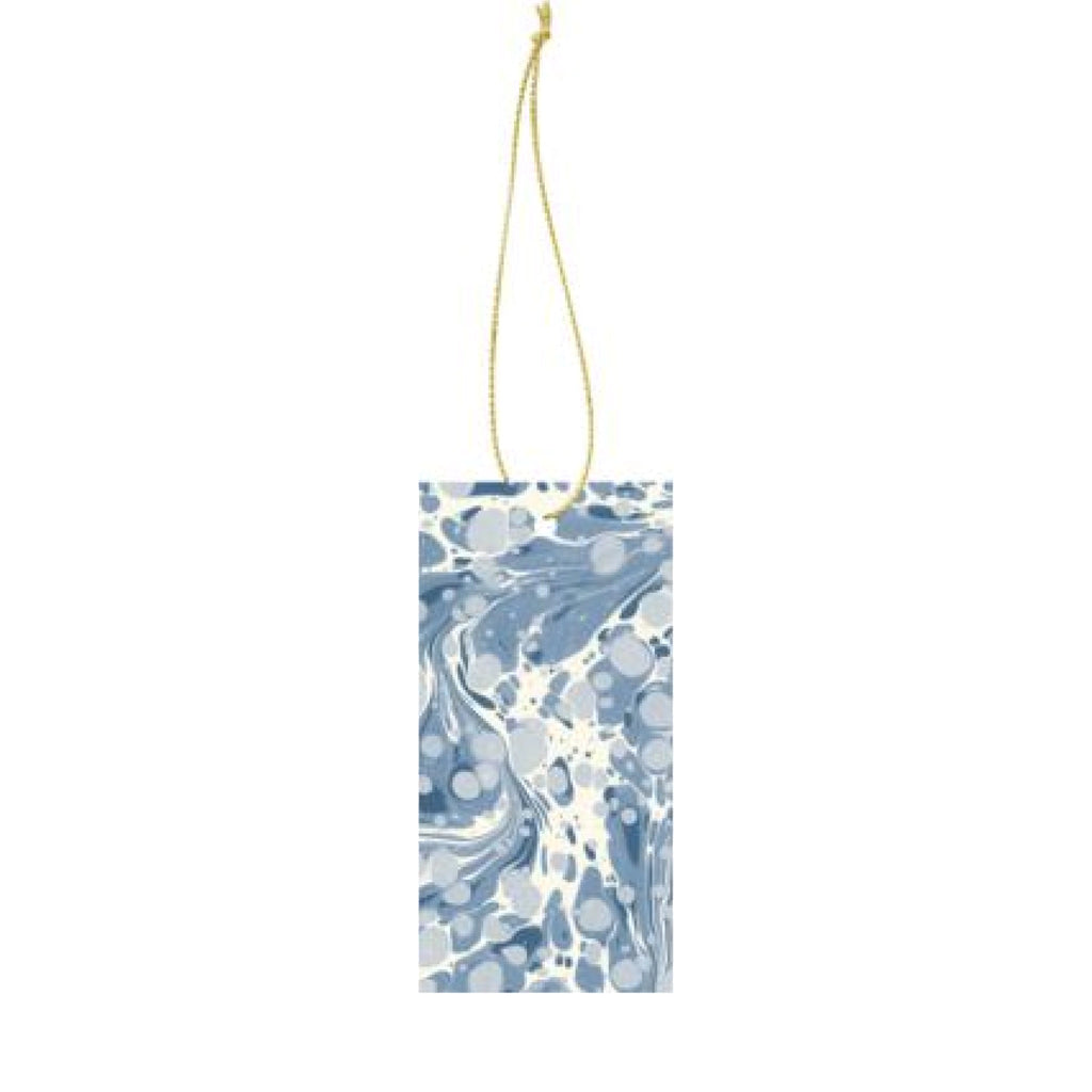 Ferm Living Marbling Gift Tag, Dusty Blue