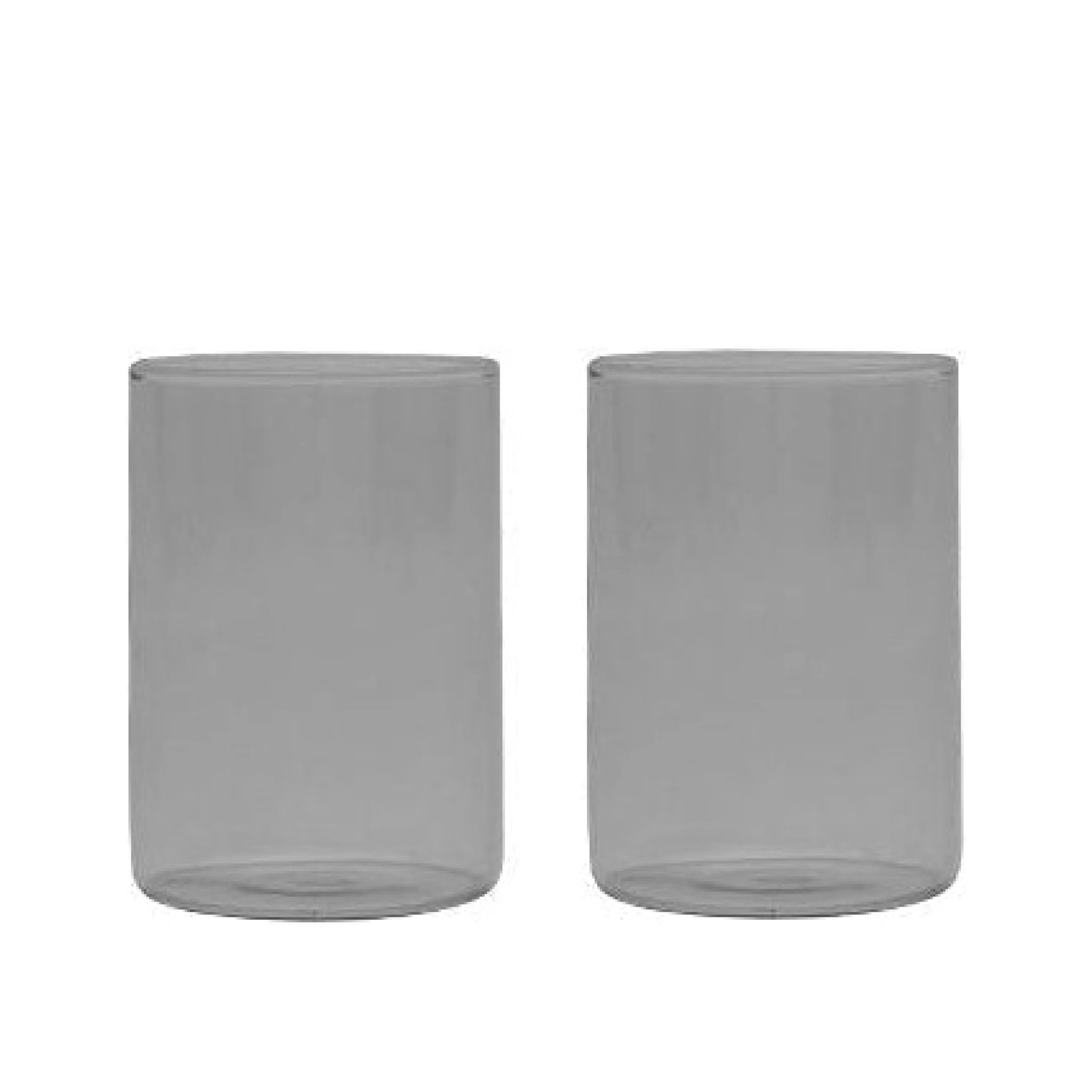 Design Letter's Favorite Drinking Glass Set of 2, Smoke