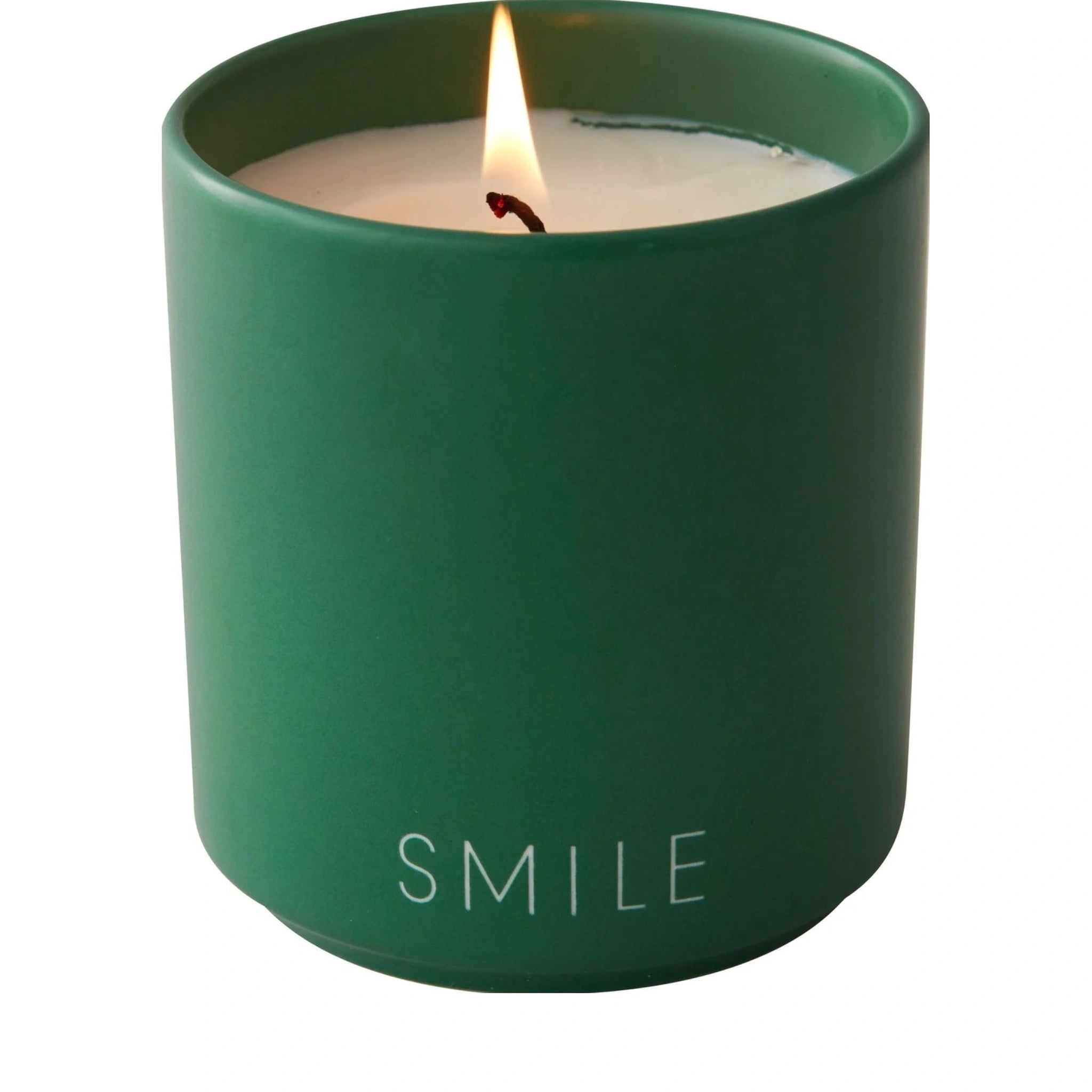 Design Letters Scented Candle Smile Large, Grass Green