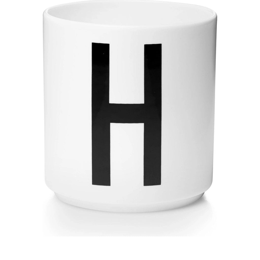 Design Letters Personal Porcelain MUG A-Z, White, H