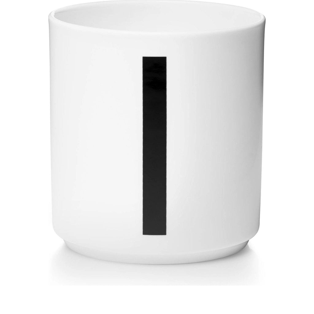 Design Letters Personal Porcelain Mug A-Z, White, I