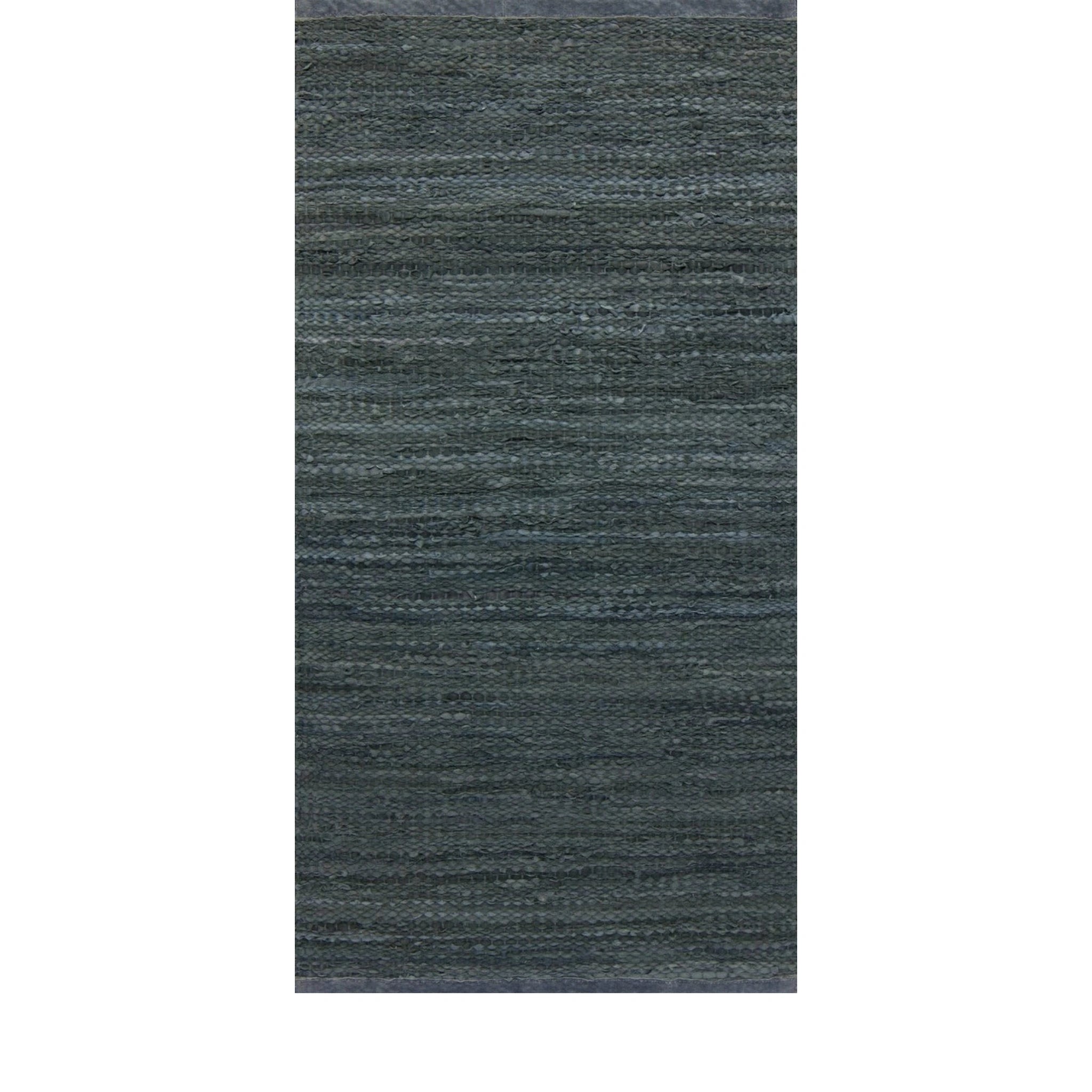 Rug Solid Leather Rug Dark Grey, 65 X 135 Cm