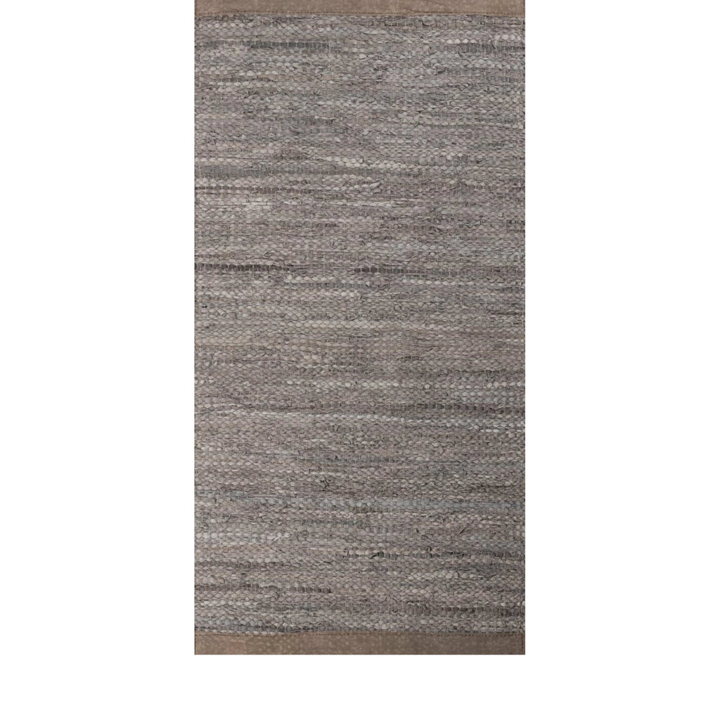Rug Solid Leather Carpet Wood, 65 X 135 Cm