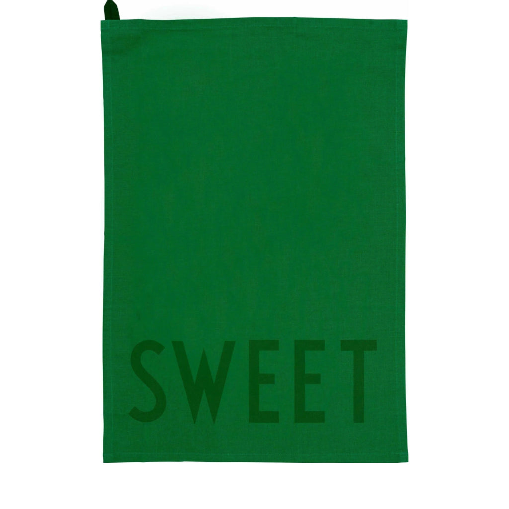 Design Letter's Favorite Tea Towel Set of 2, Olive Green