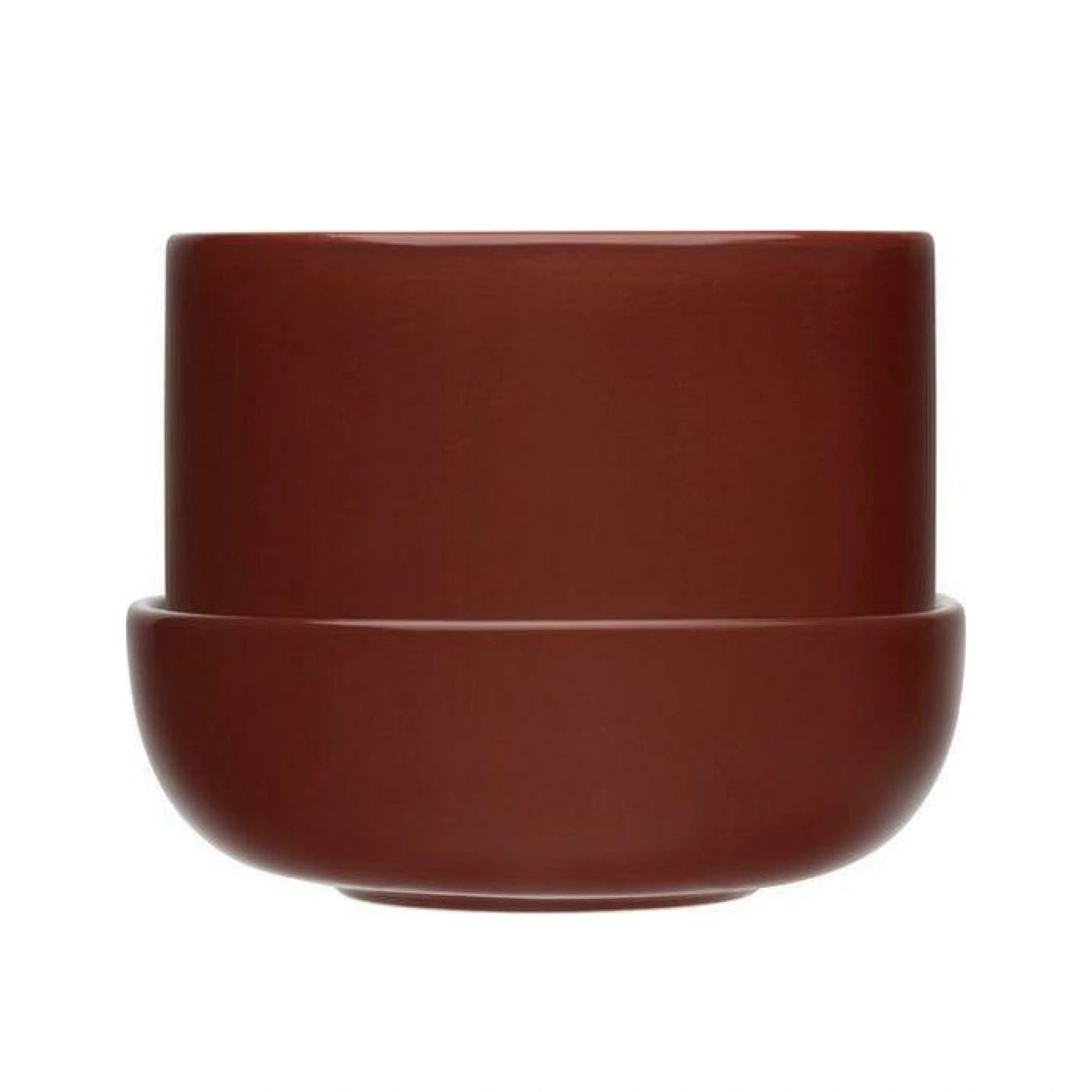 Iittala Nappula flowerpot with saucer 170x130mm, brown