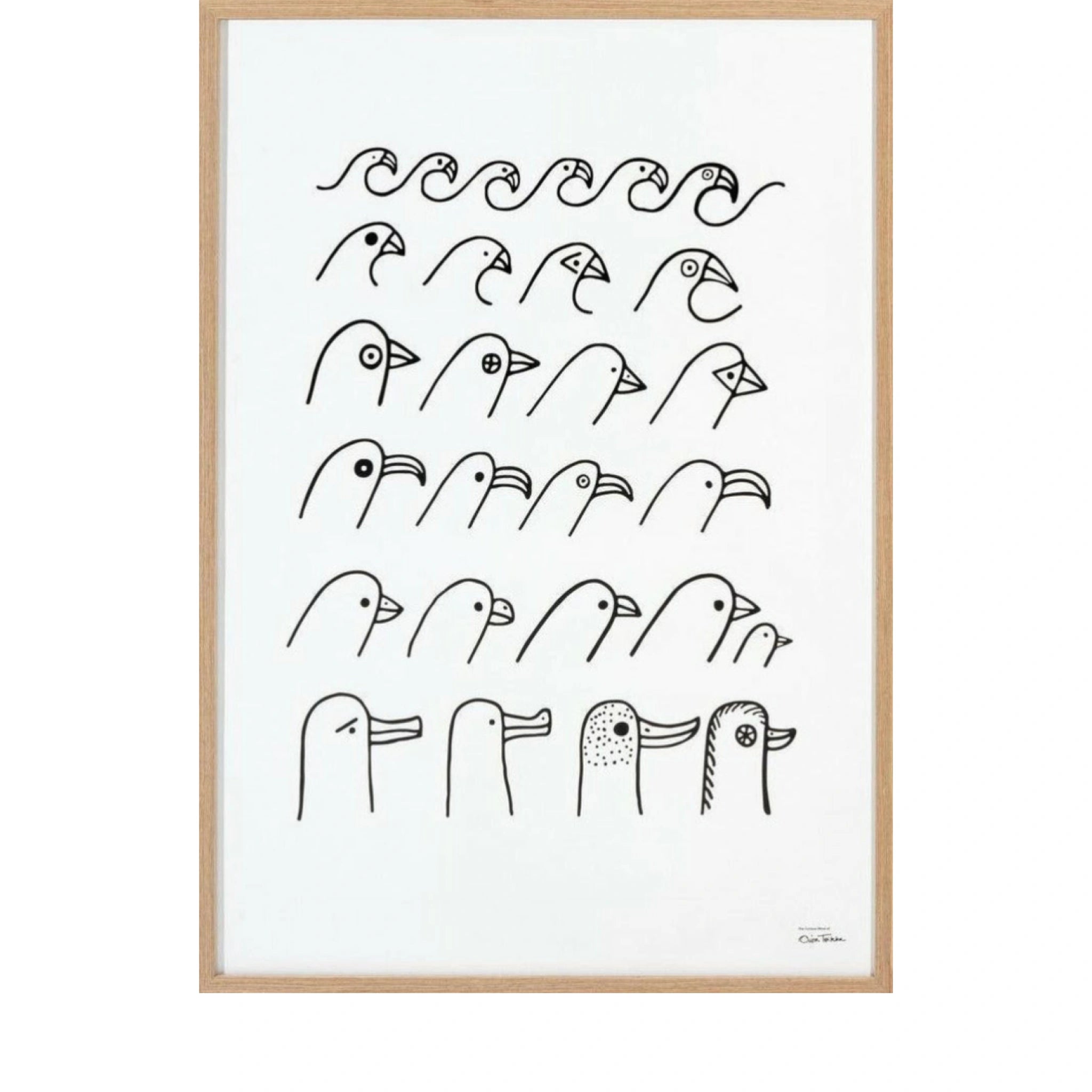 Iittala Oiva Toikka Art Poster Birdhouse Black, 50x70cm