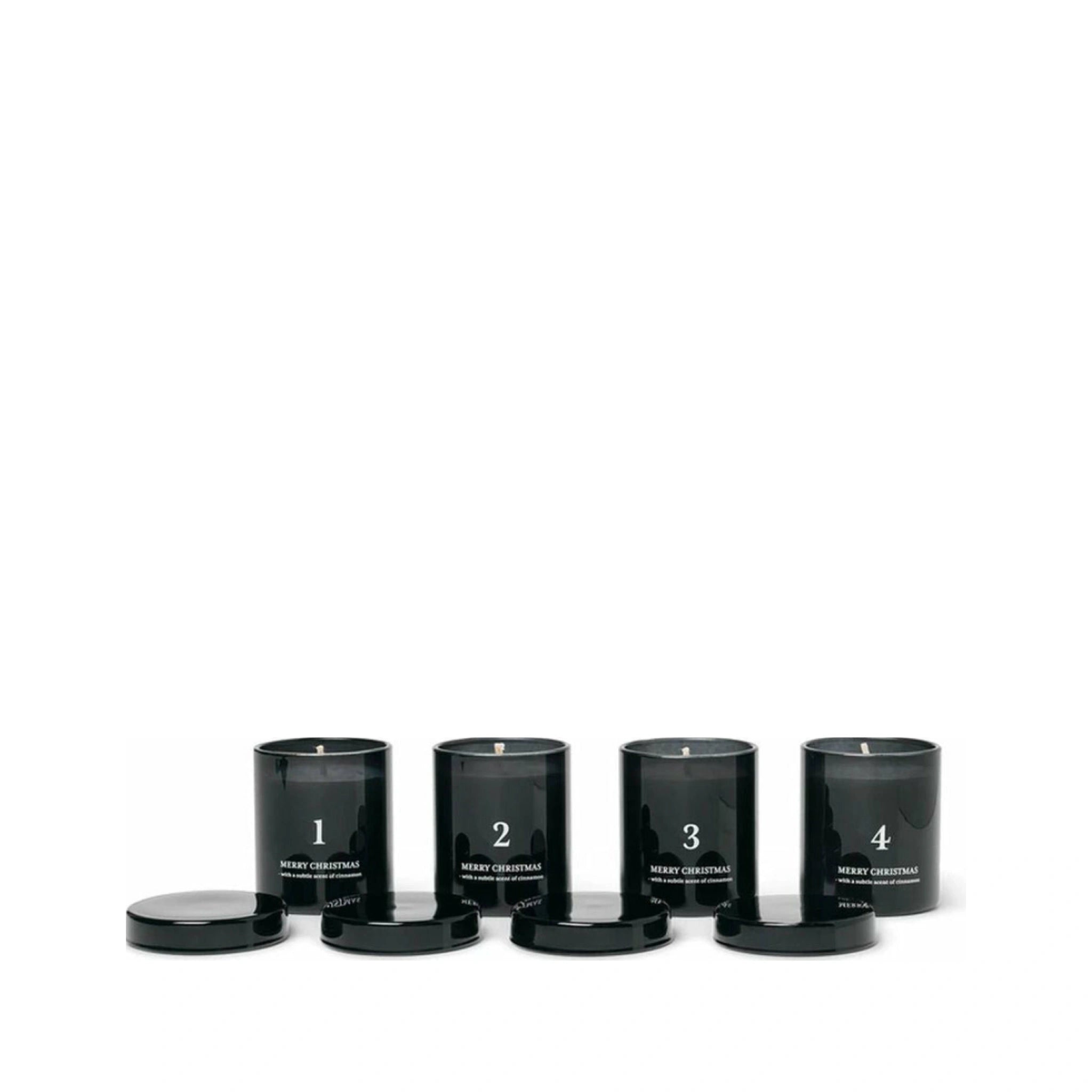 Ferm Living Scented Advent Scented Candles Set Of 4, Black