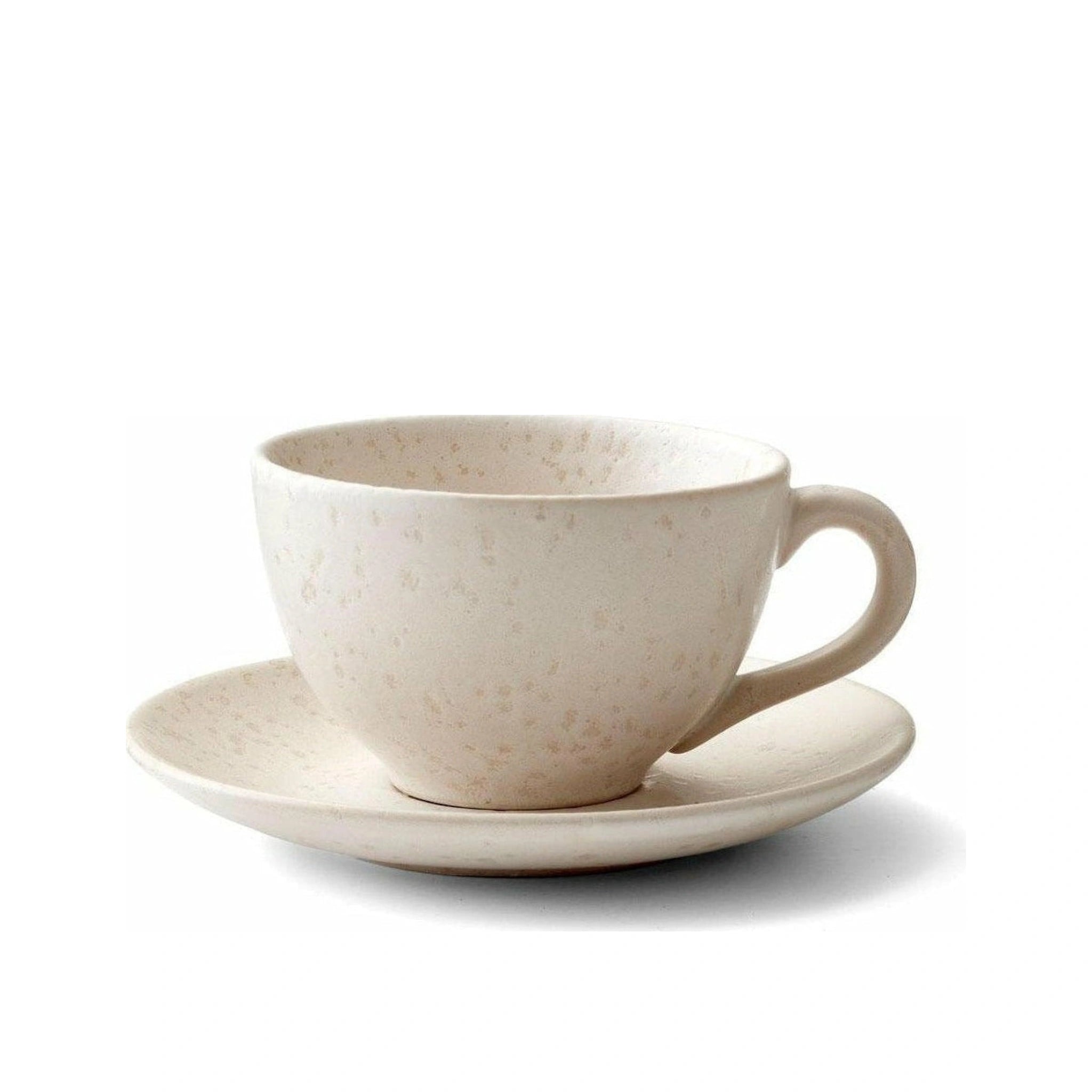 Bitz Mug With Saucer Matt Cream, 24cl