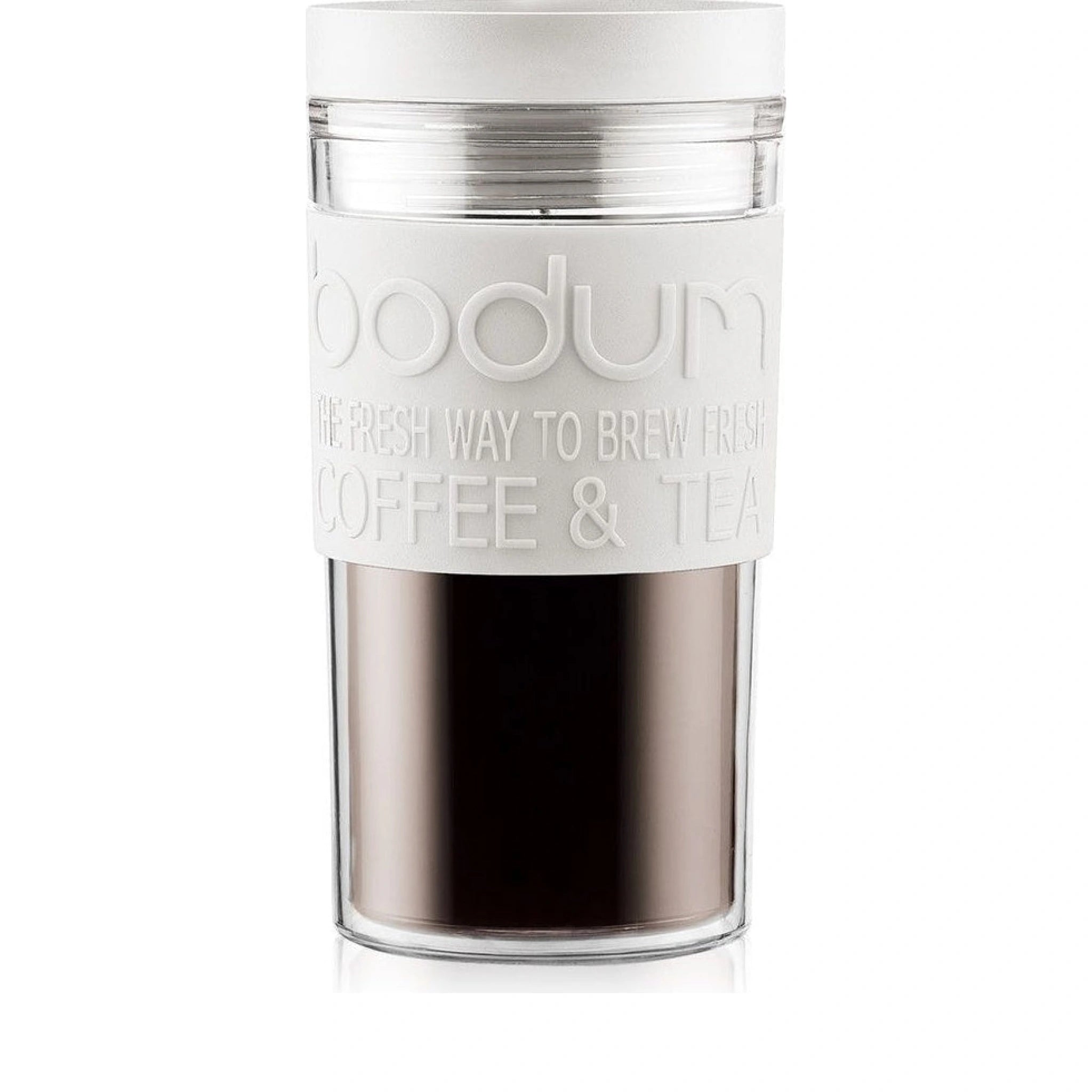 Bodum Travel Mug double-walled plastic cream-coloured, 0.35 L
