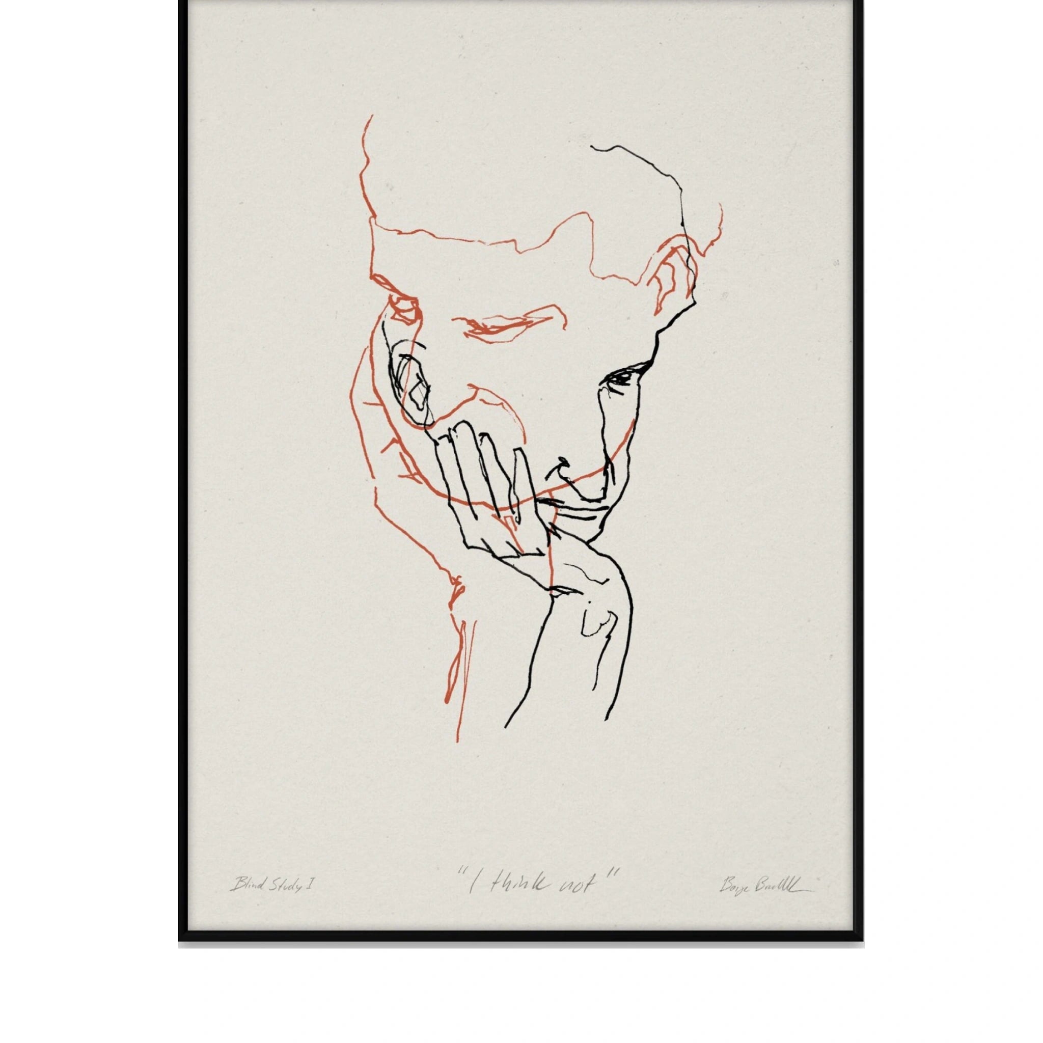 Paper Collective I Think Not 02 Poster 30x40 Cm, Red