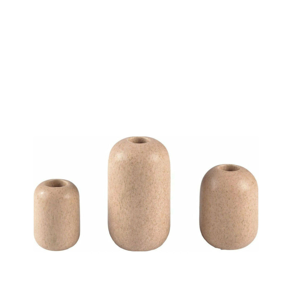 Villa Collection Candle Holder Set Nude, 3 Stk.