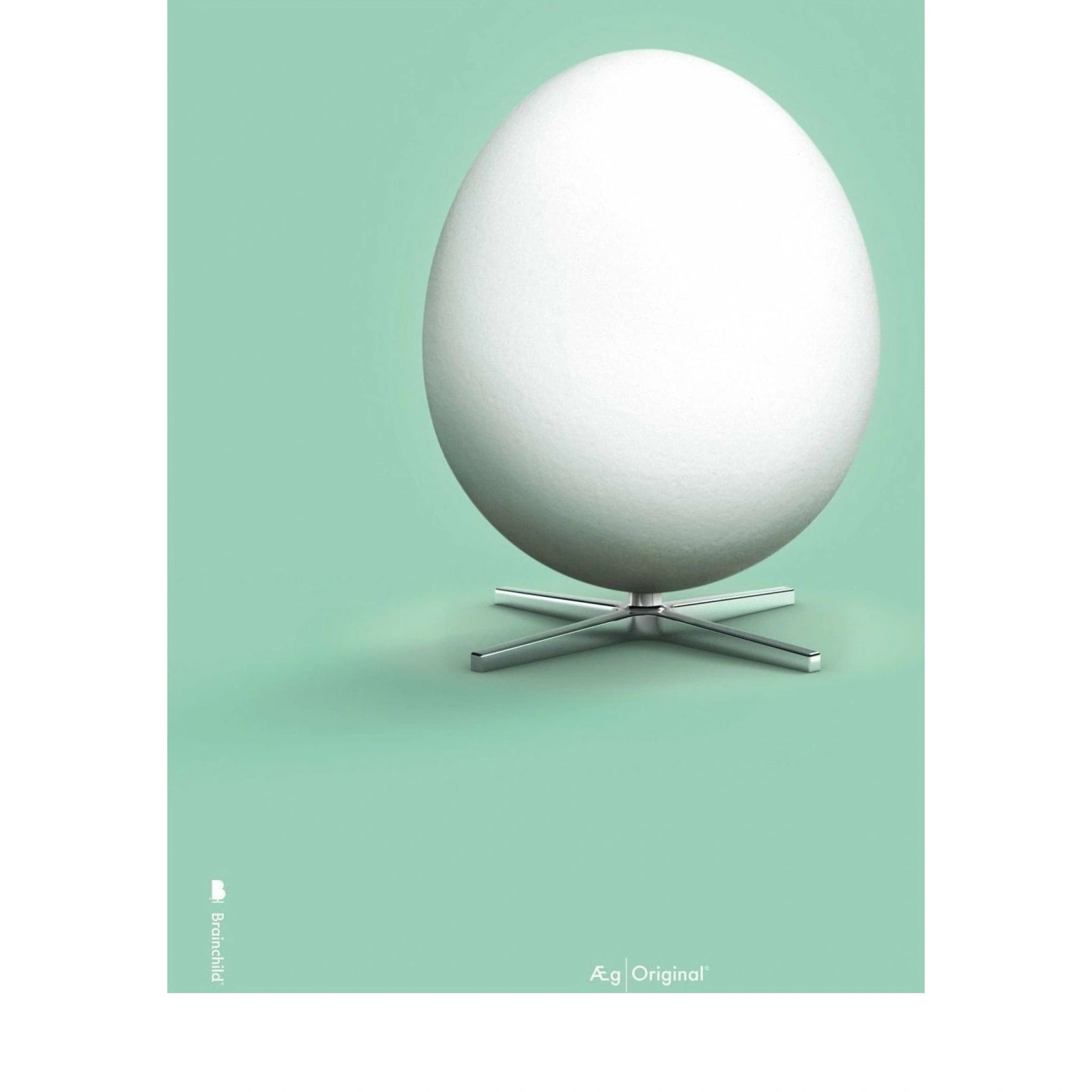 Brainchild egg classic poster without frame 30X40 cm, mint green background