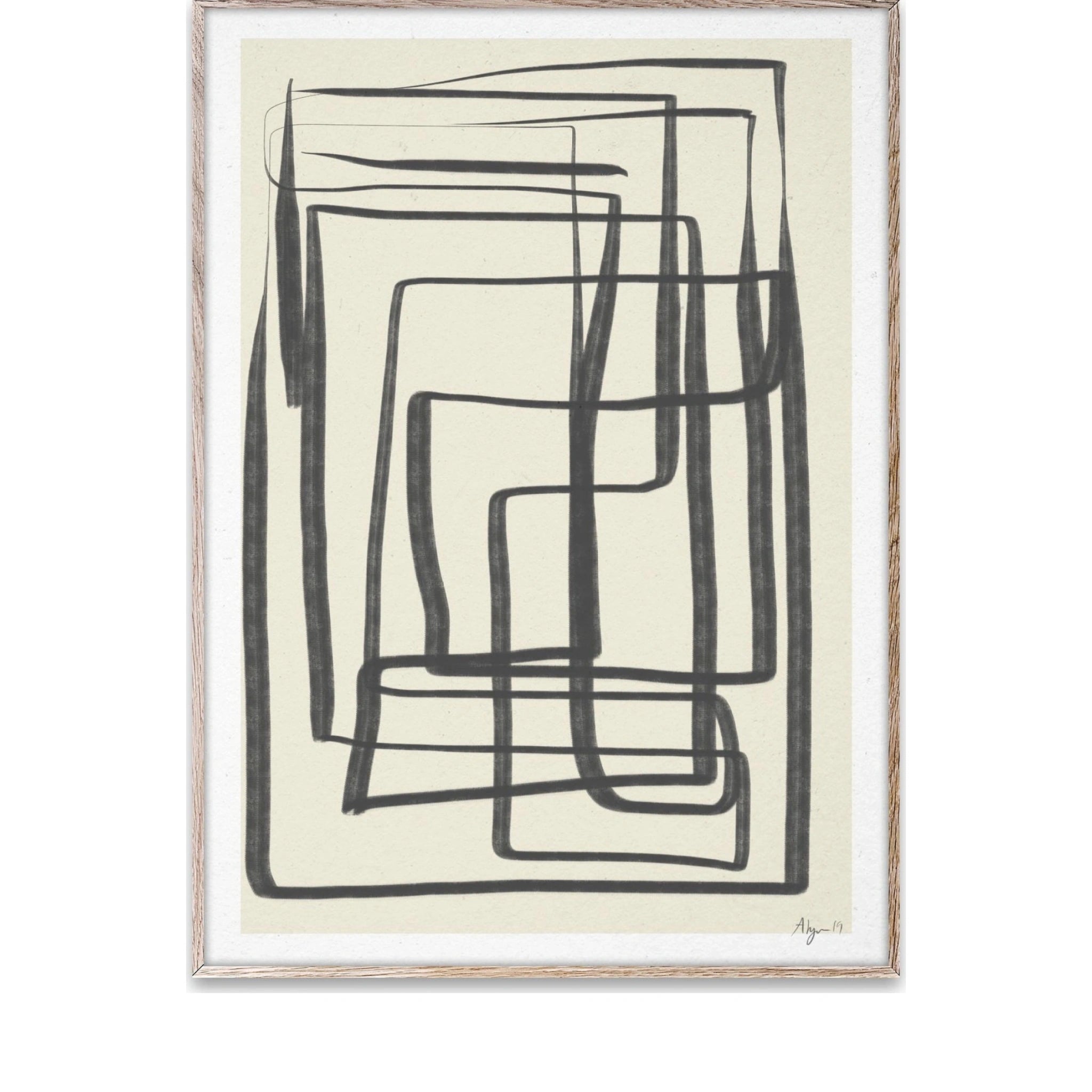 Paper Collective Different Ways Black I Poster, 50x70 Cm