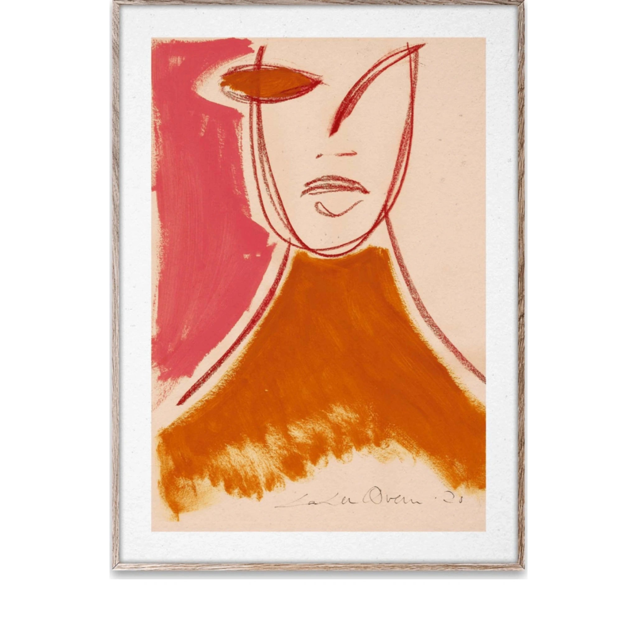 Paper Collective Pink Portrait Poster, 30x40 Cm