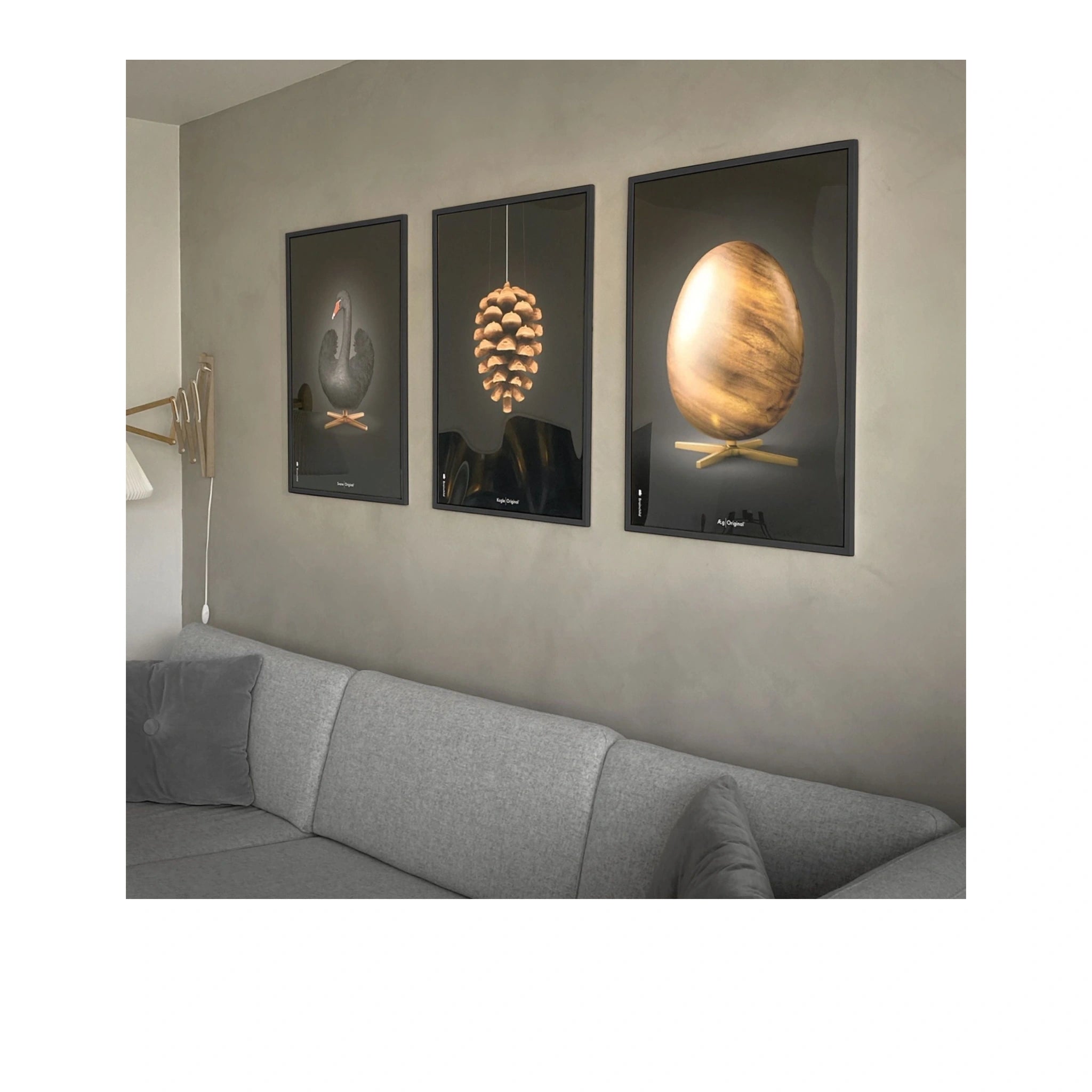 Brainchild egg figures poster without frame A5, black