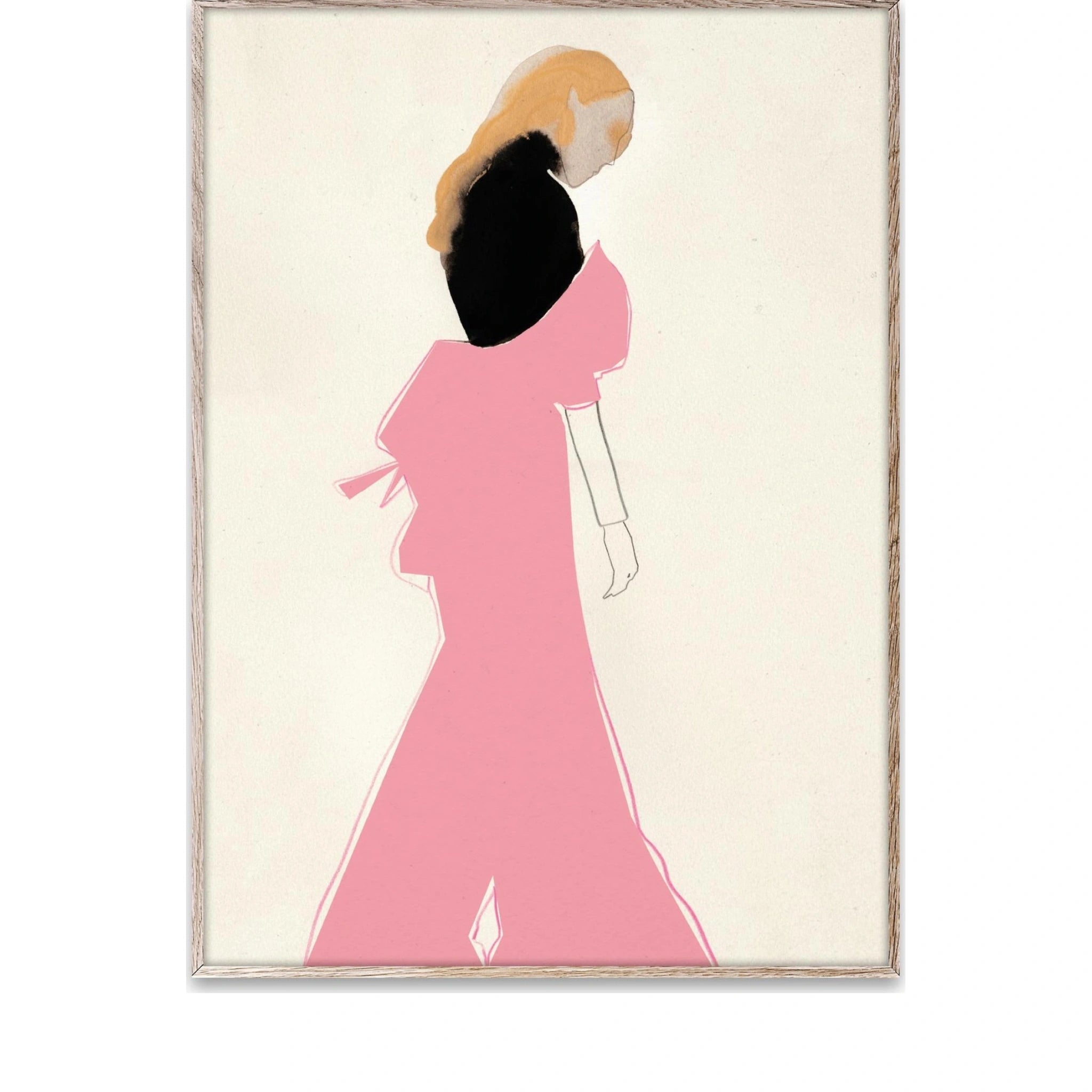 Paper Collective Pink Dress Poster, 50x70 Cm