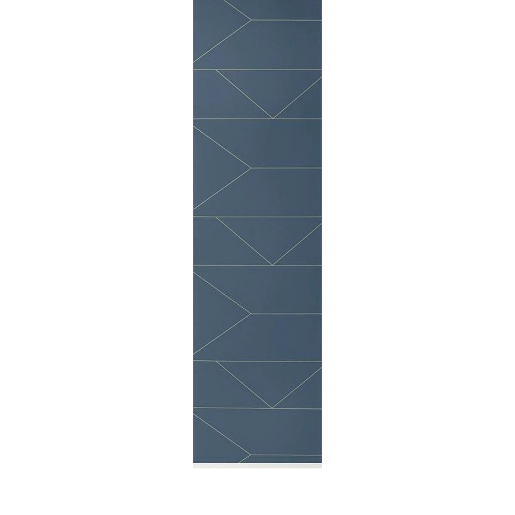 Ferm Living Lines Wallpaper, Dark Blue
