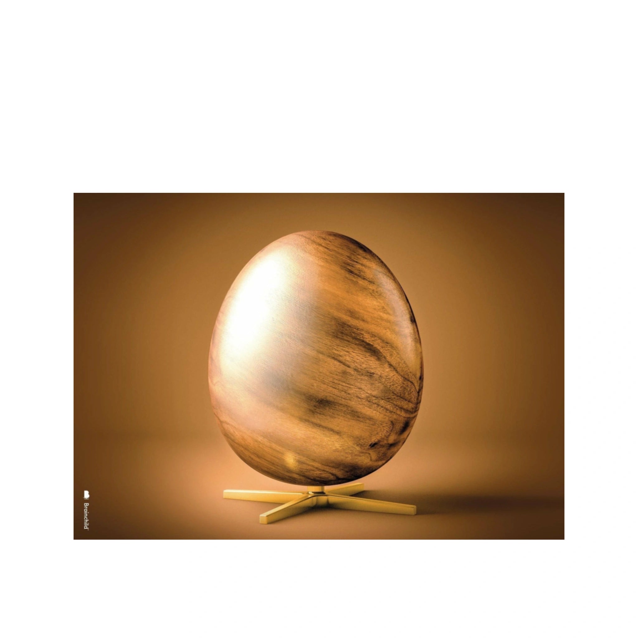 Brainchild egg cross-format poster without frame 50X70 cm, brown