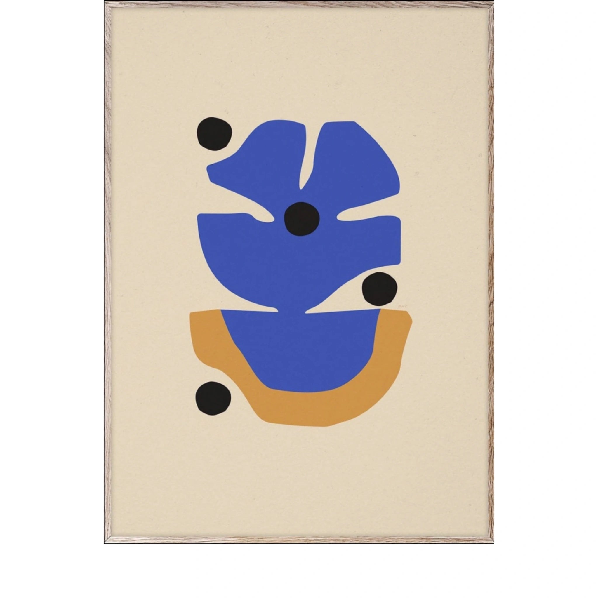 Paper Collective Flor Azul Poster, 50x70 Cm
