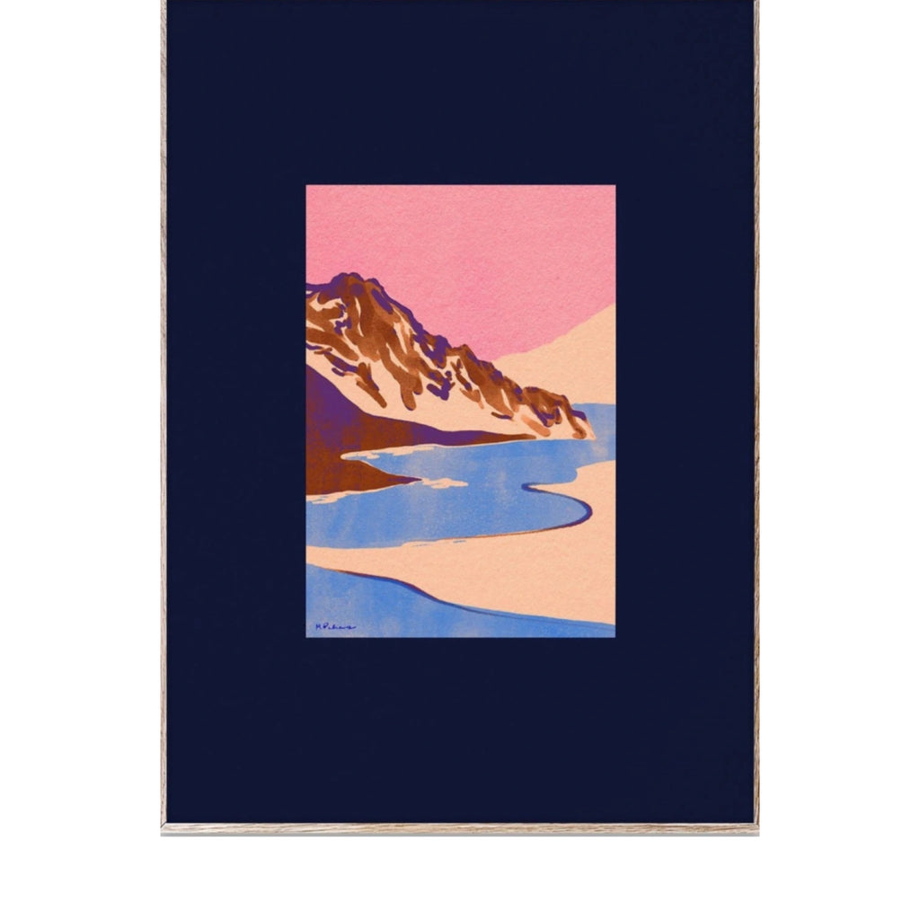 Paper Collective Orange Landscape Poster, 30x40 Cm