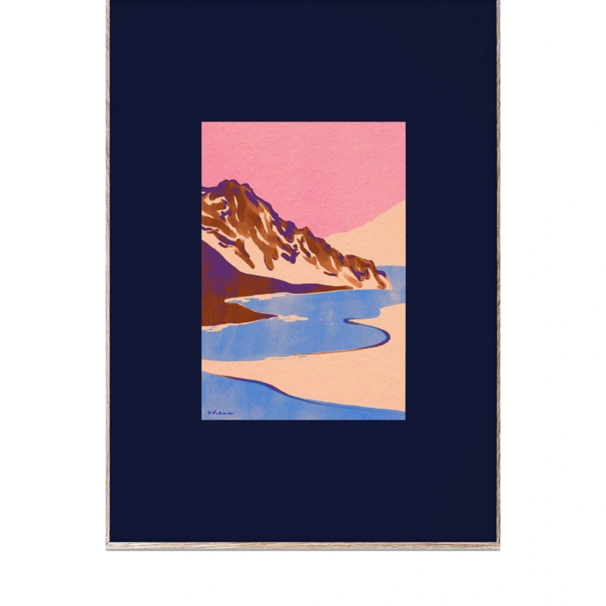 Paper Collective Orange Landscape Poster, 30x40 Cm