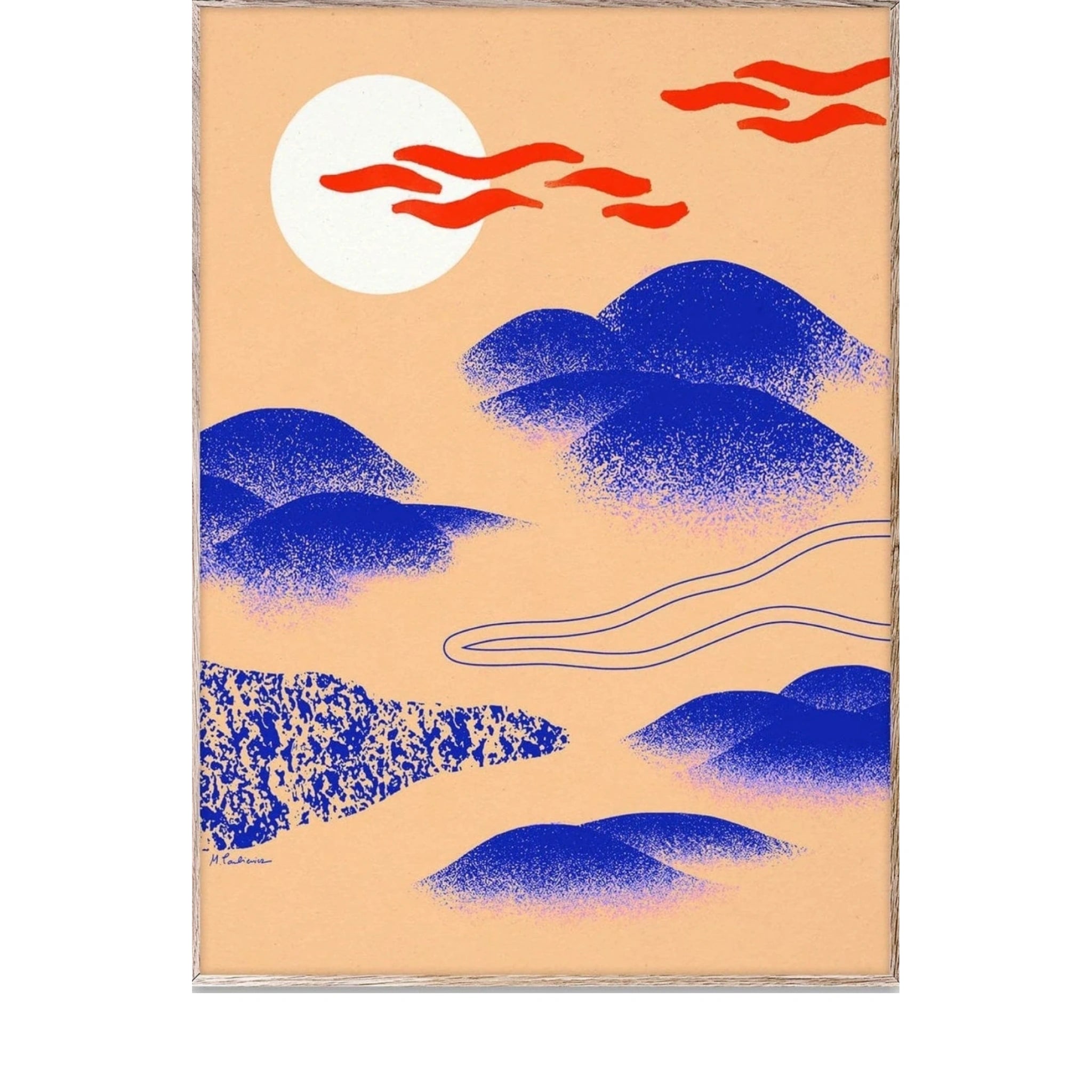 Paper Collective Japanese Hills Poster, 50x70 Cm