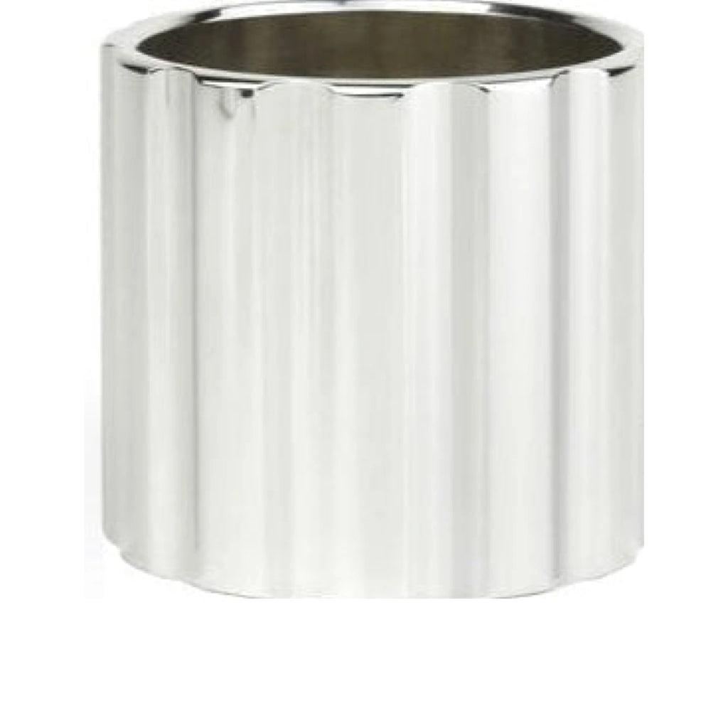 Novoform Design Dual Candlestick Low, Shiny Silver