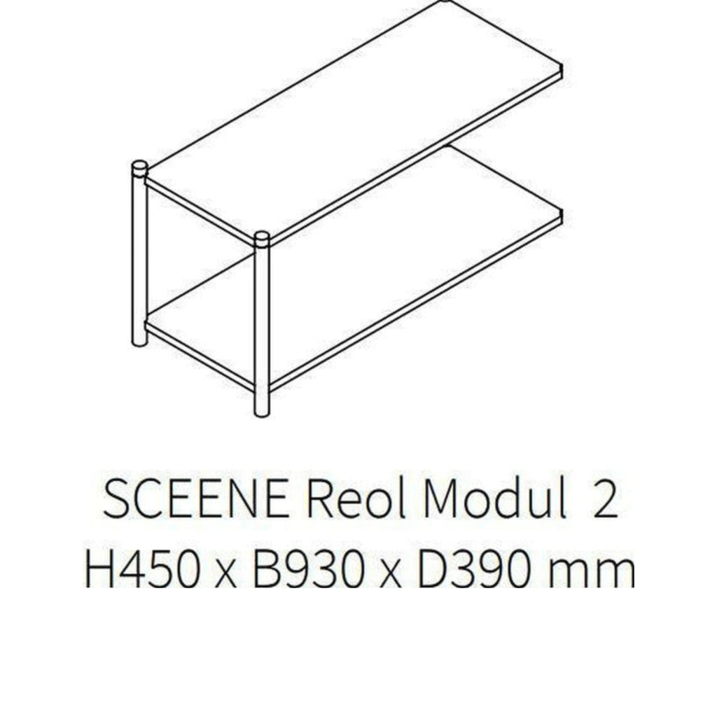 Gejst Sceene Reol Module 2 Black Oak - 450x930x390 Mm | Shelf Unit