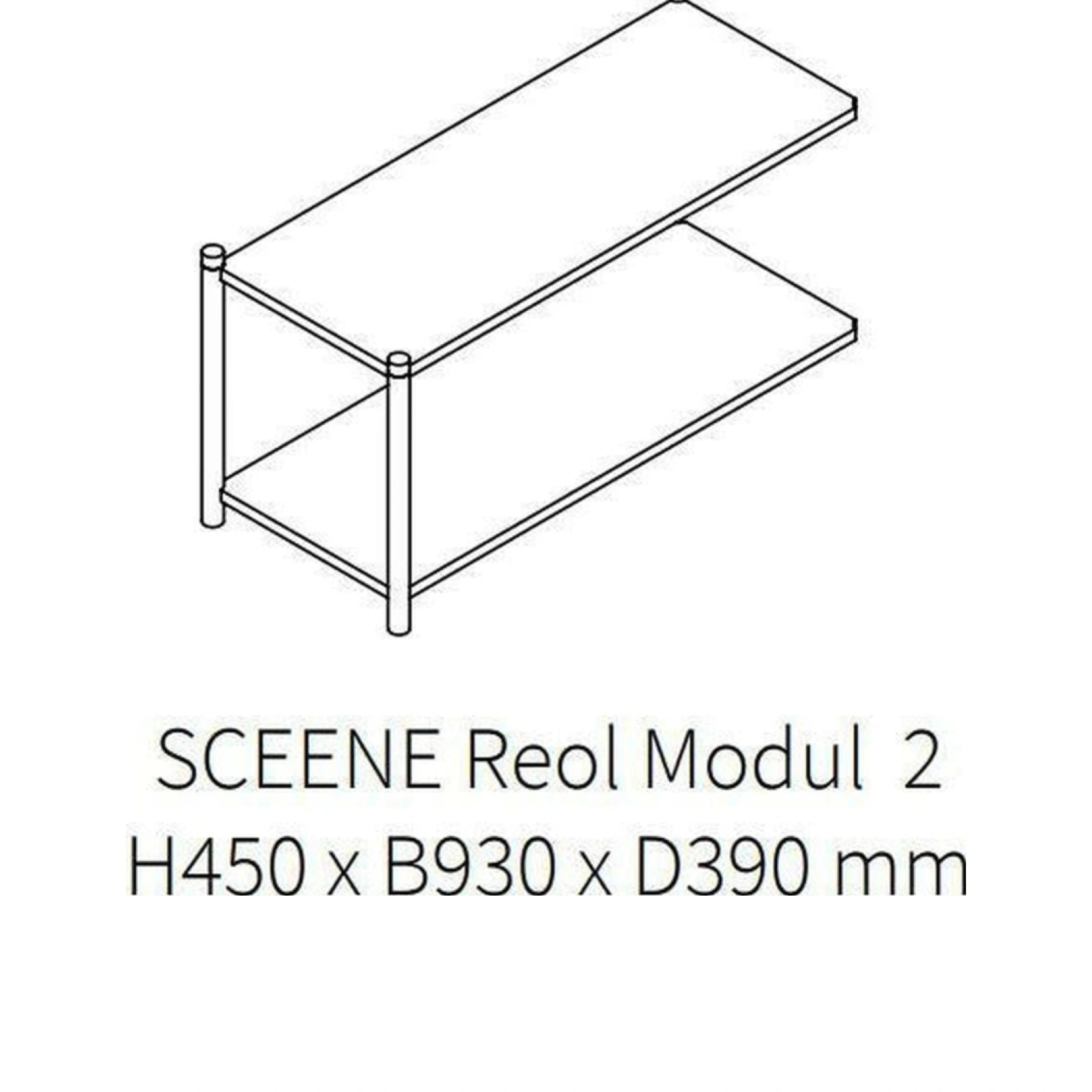 Gejst Sceene Reol Module 2 Black Oak - 450x930x390 Mm | Shelf Unit