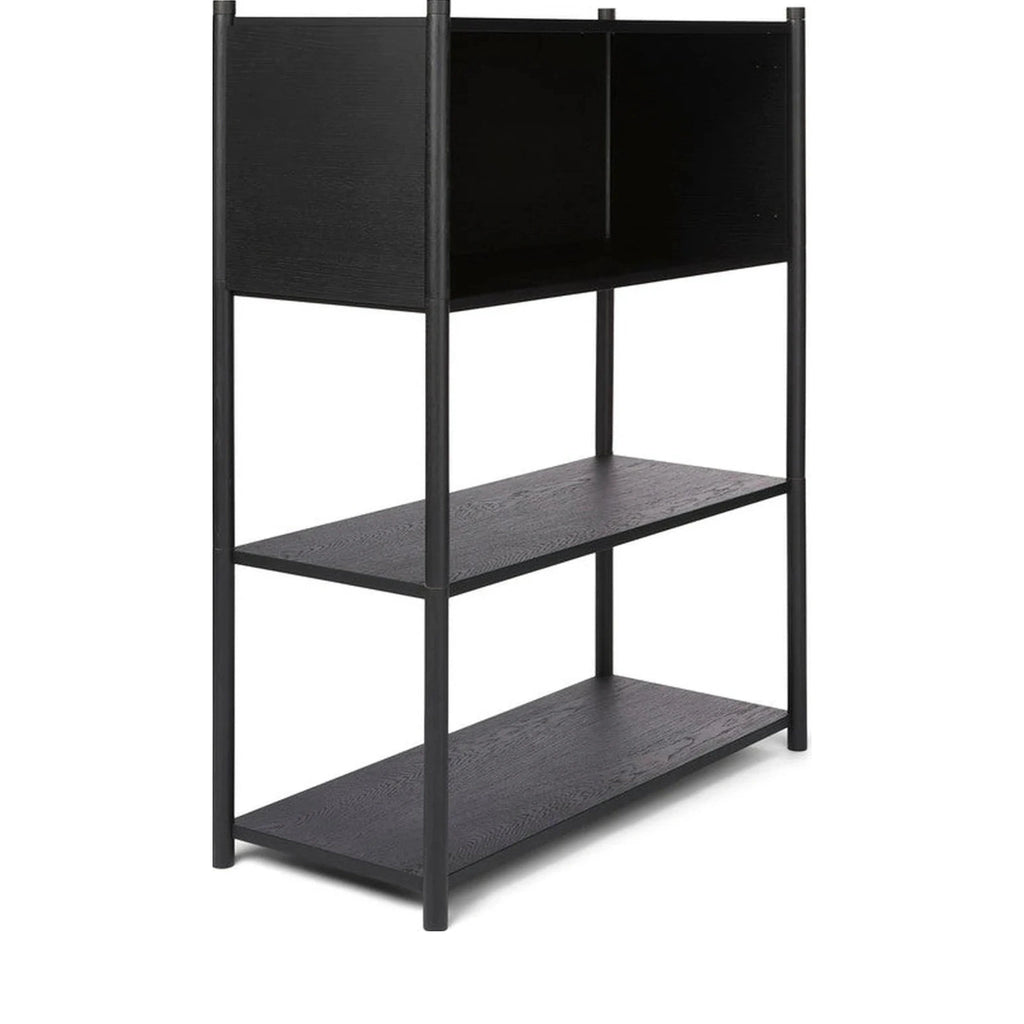 Gejst Sceene Modular Shelf 119 Cm Black Oak Bookcase Storage Unit
