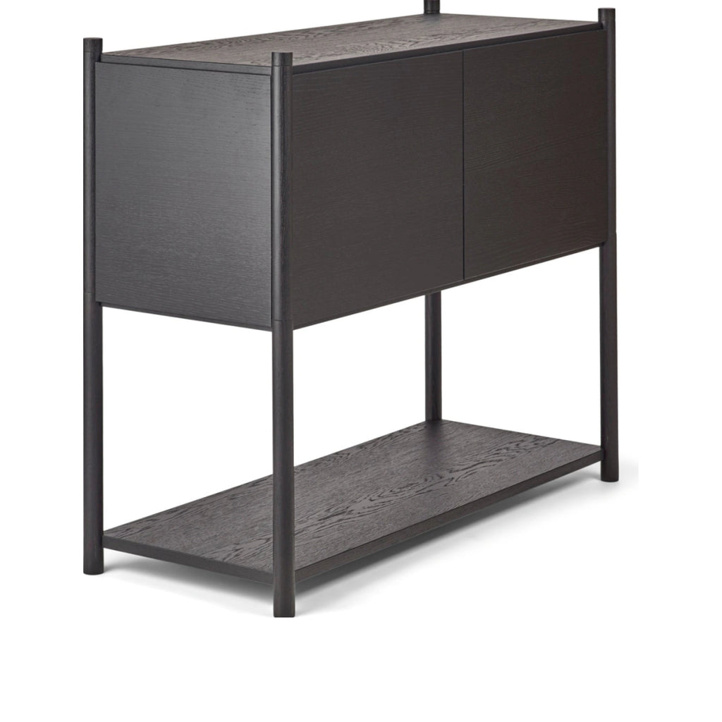 Gejst Sceene Shelf C 93 Cm — Black Oak Modular Minimal Nordic Bookcase