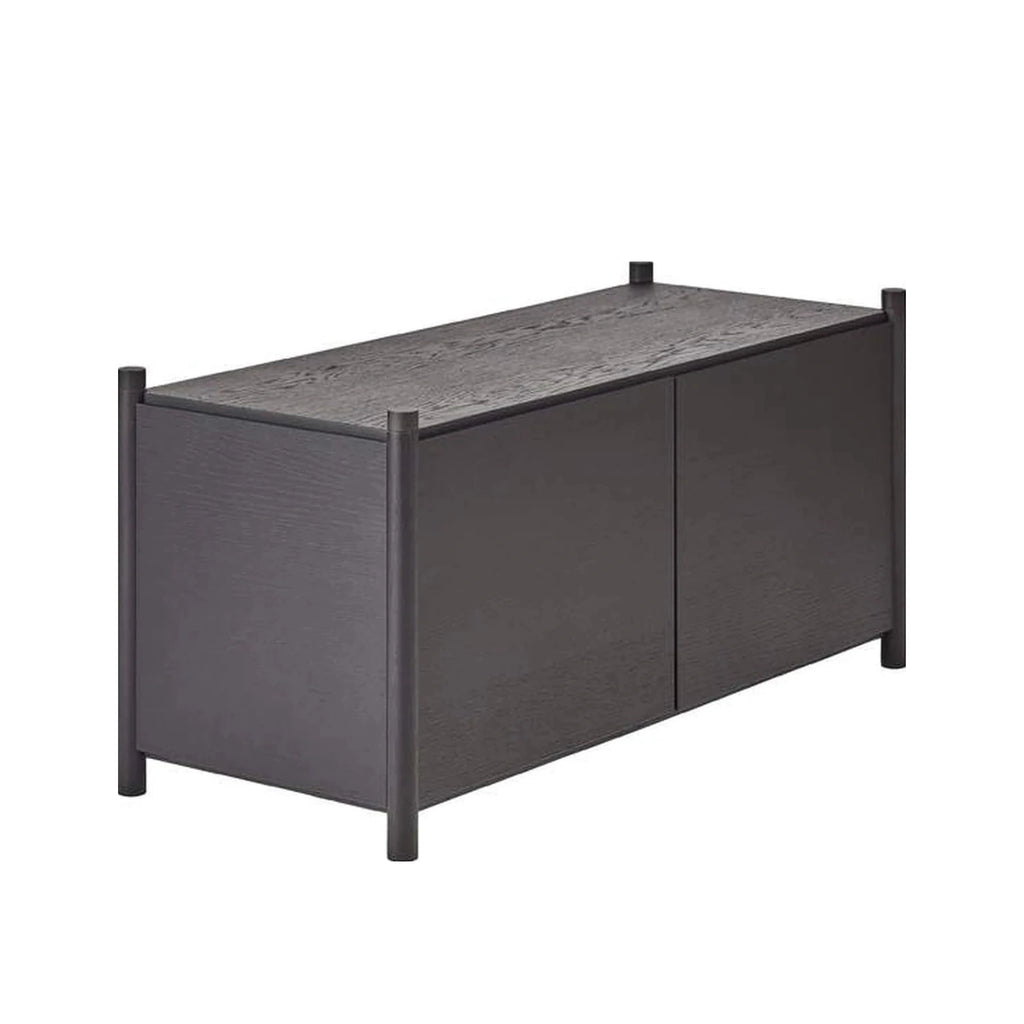 Gejst Sceene Bookcase G Black Oak — Modular Shelf System 45×93×39 Cm