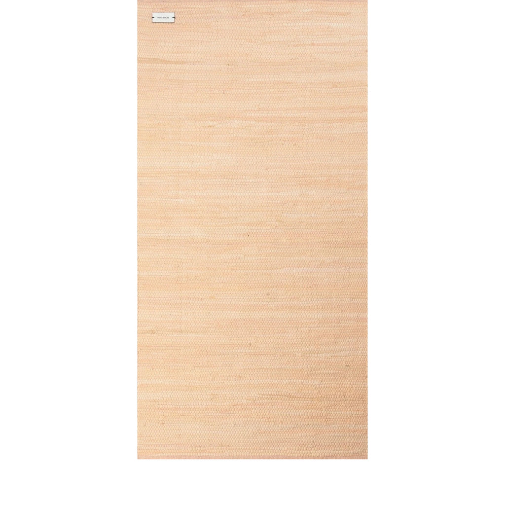 Rug Solid Cotton Carpet Soft Peach, 75 X 200 Cm