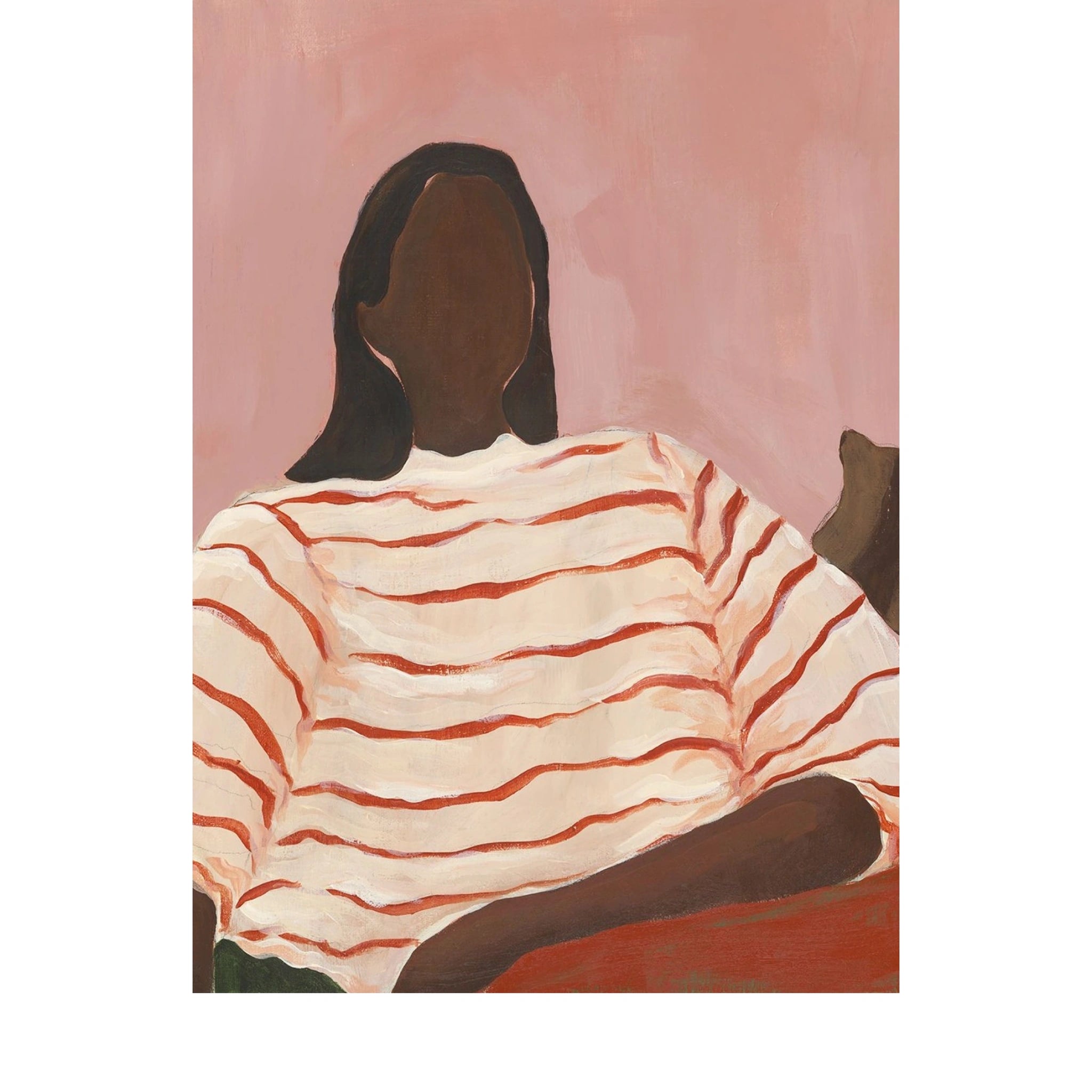 Paper Collective Red Stripes Poster, 50x70 Cm