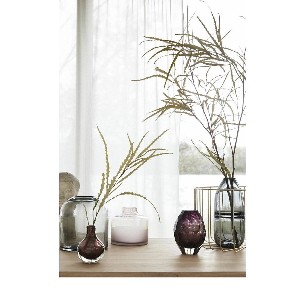 Hübsch Dome Vase Glass Smoky Grey Set Of 2