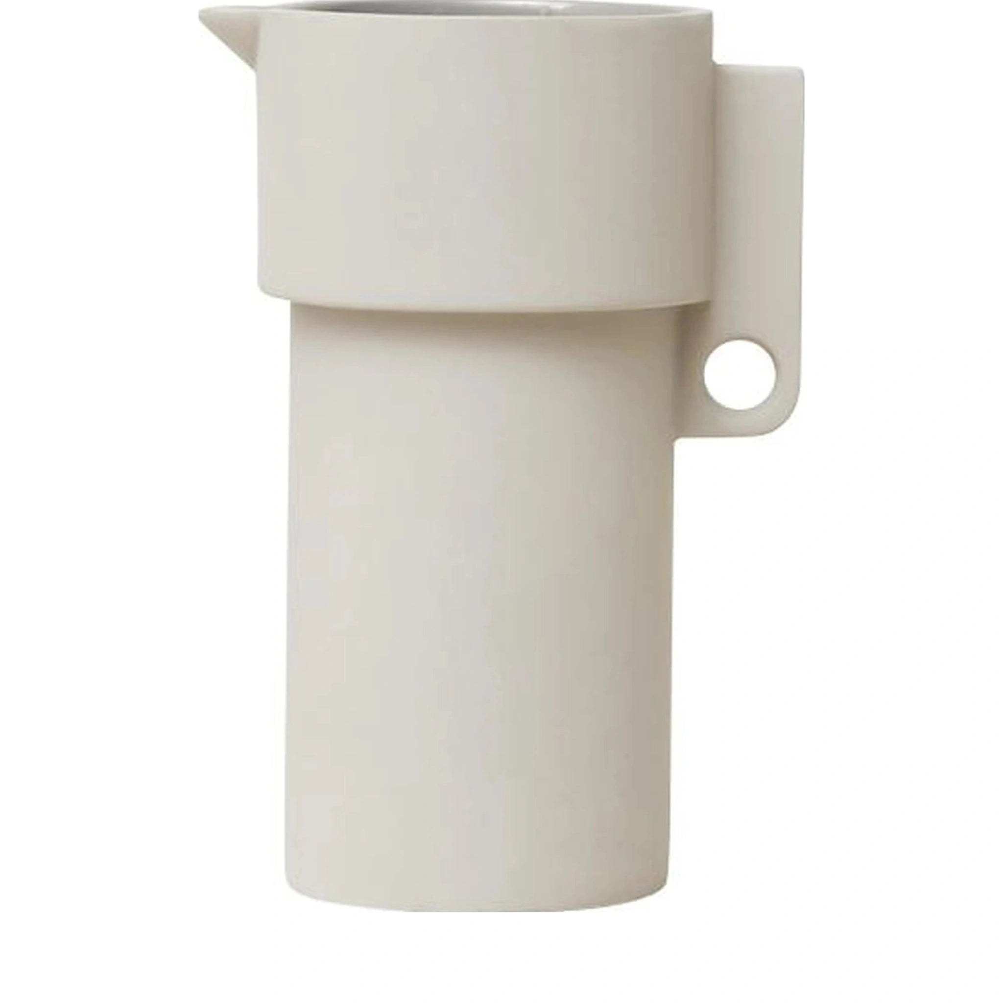 Form & Refine Alcoa 1 L Stoneware Pitcher - Light Grey Matt/gloss 21cm
