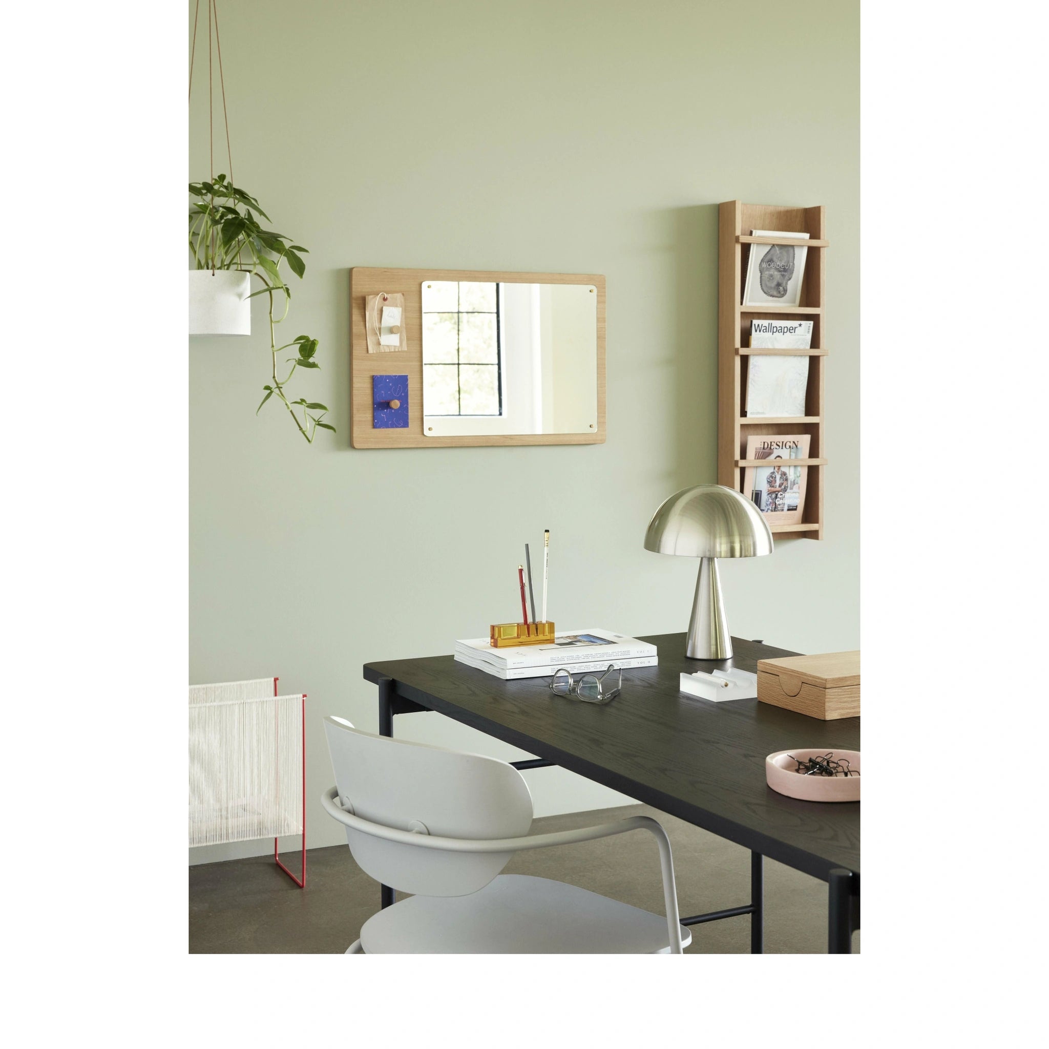 Hübsch Blok Desk Organizer Crystal Amber