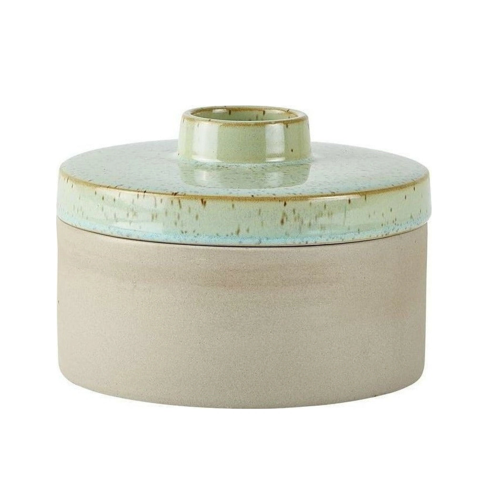 Villa Collection Vase With Lid ø 14 Cm, Dust Green