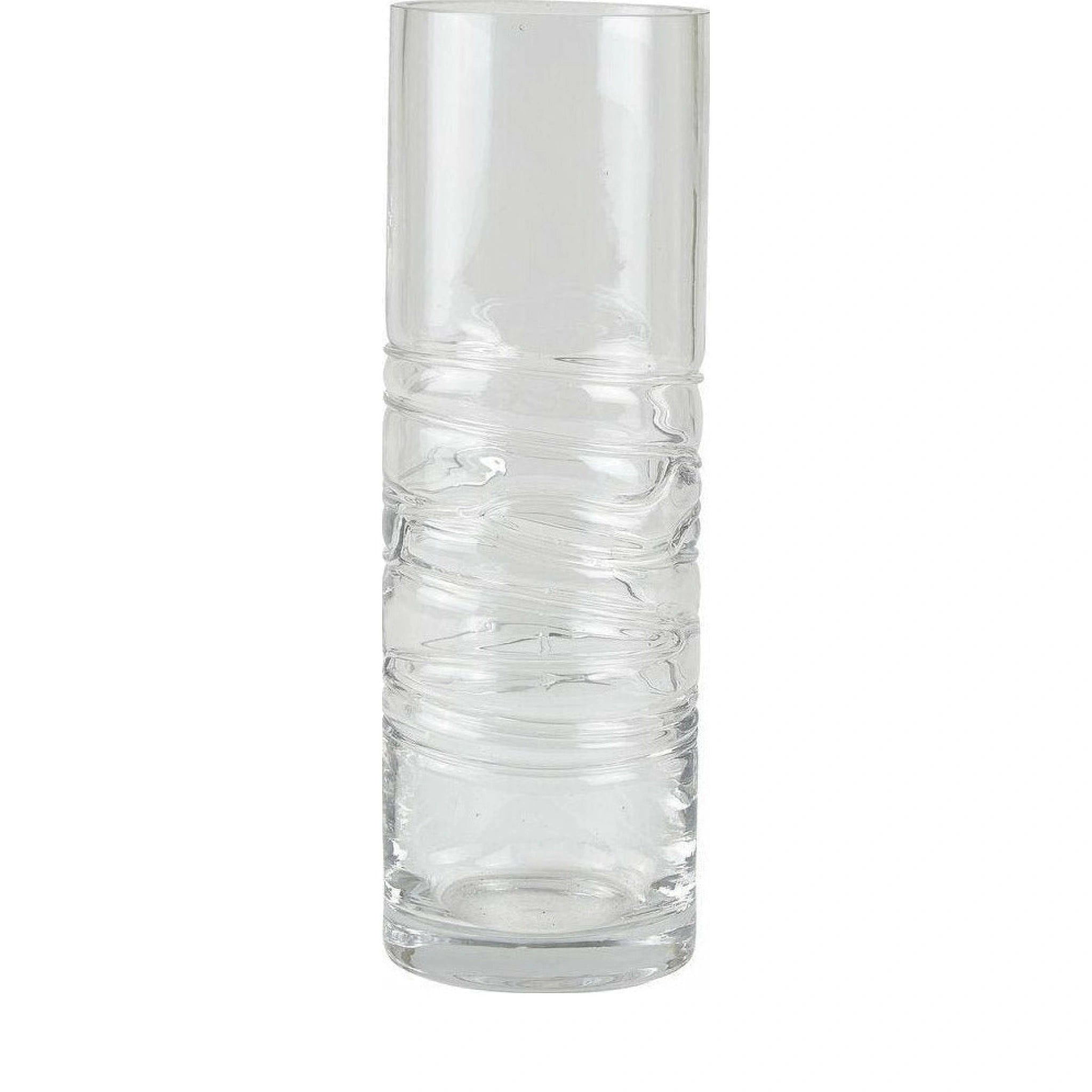 Villa Collection Vase With Pattern 30 Cm, Clear