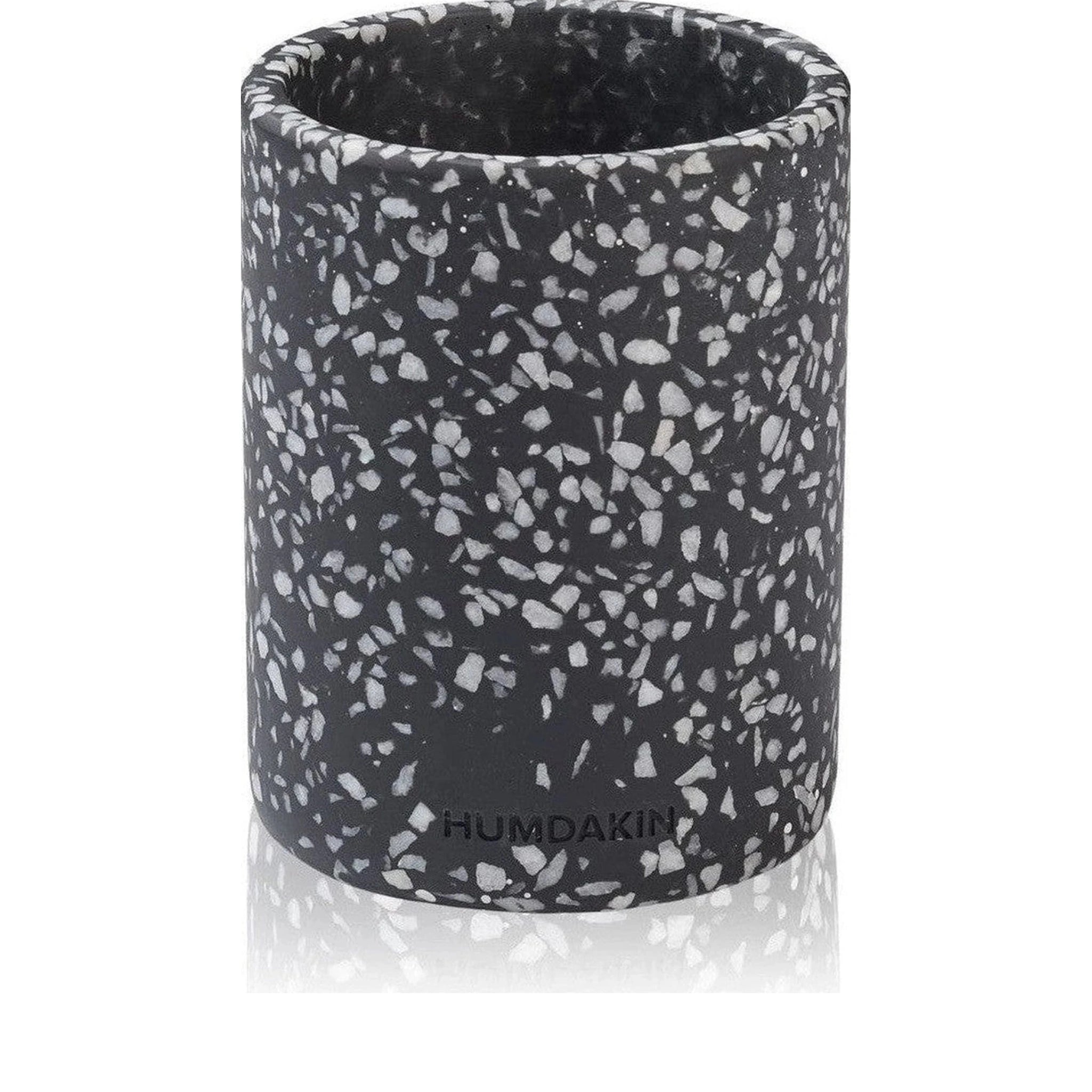 Humdakin Lucca Terrazzo Vase With Lid, Black