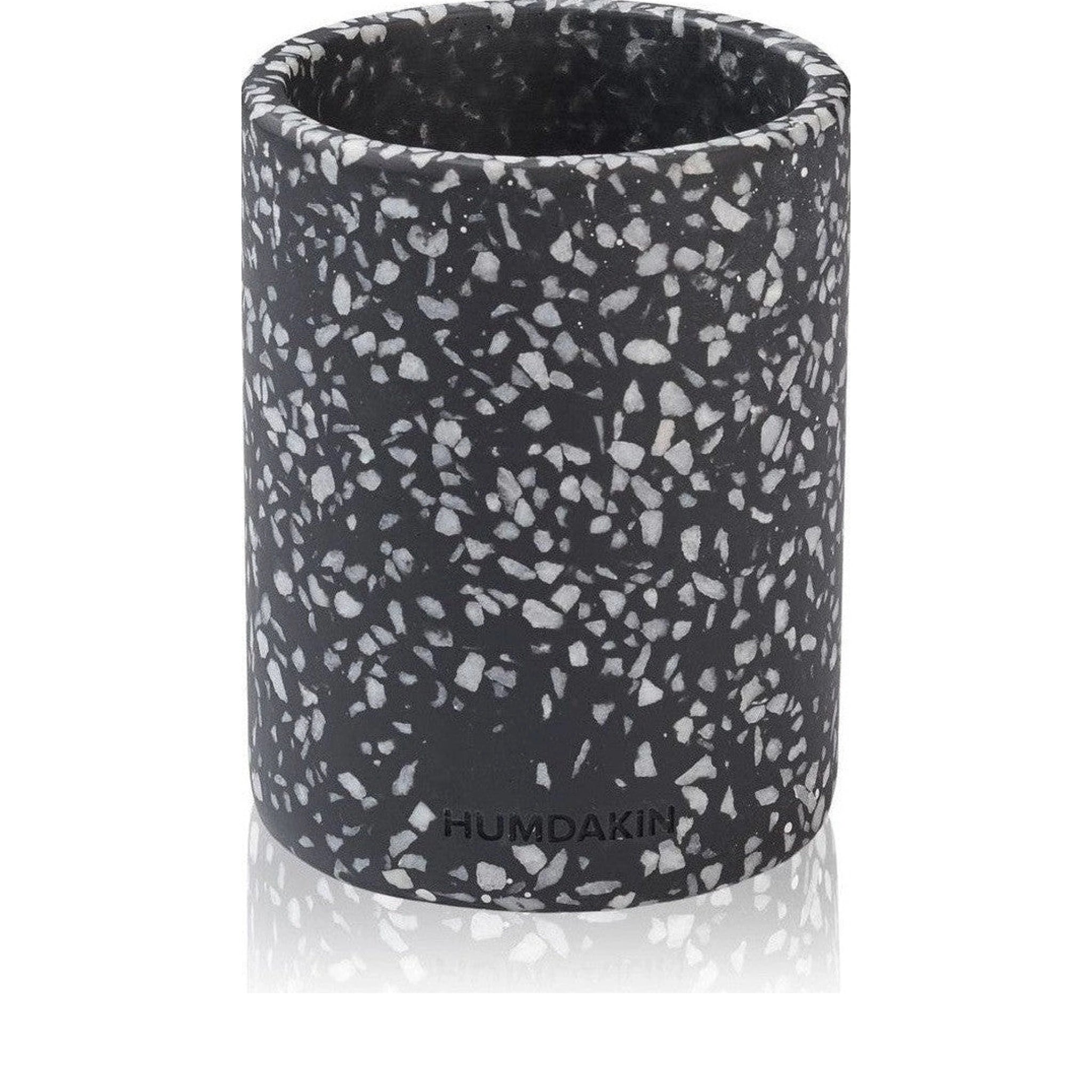Humdakin Lucca Terrazzo Vase With Lid, Black
