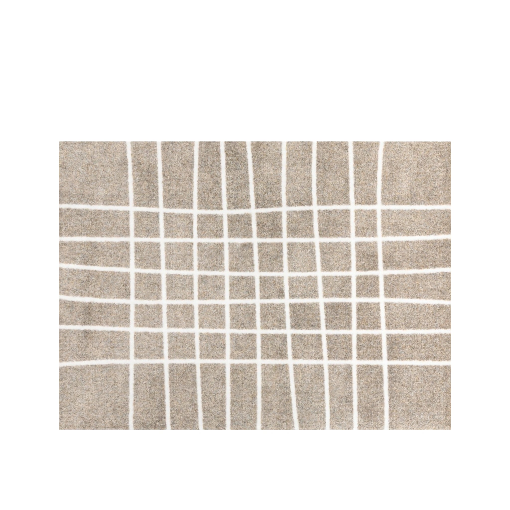 Heymat Hand Travertine Doormat 85x115 cm - PET/Nitrile Black/Blue/Red